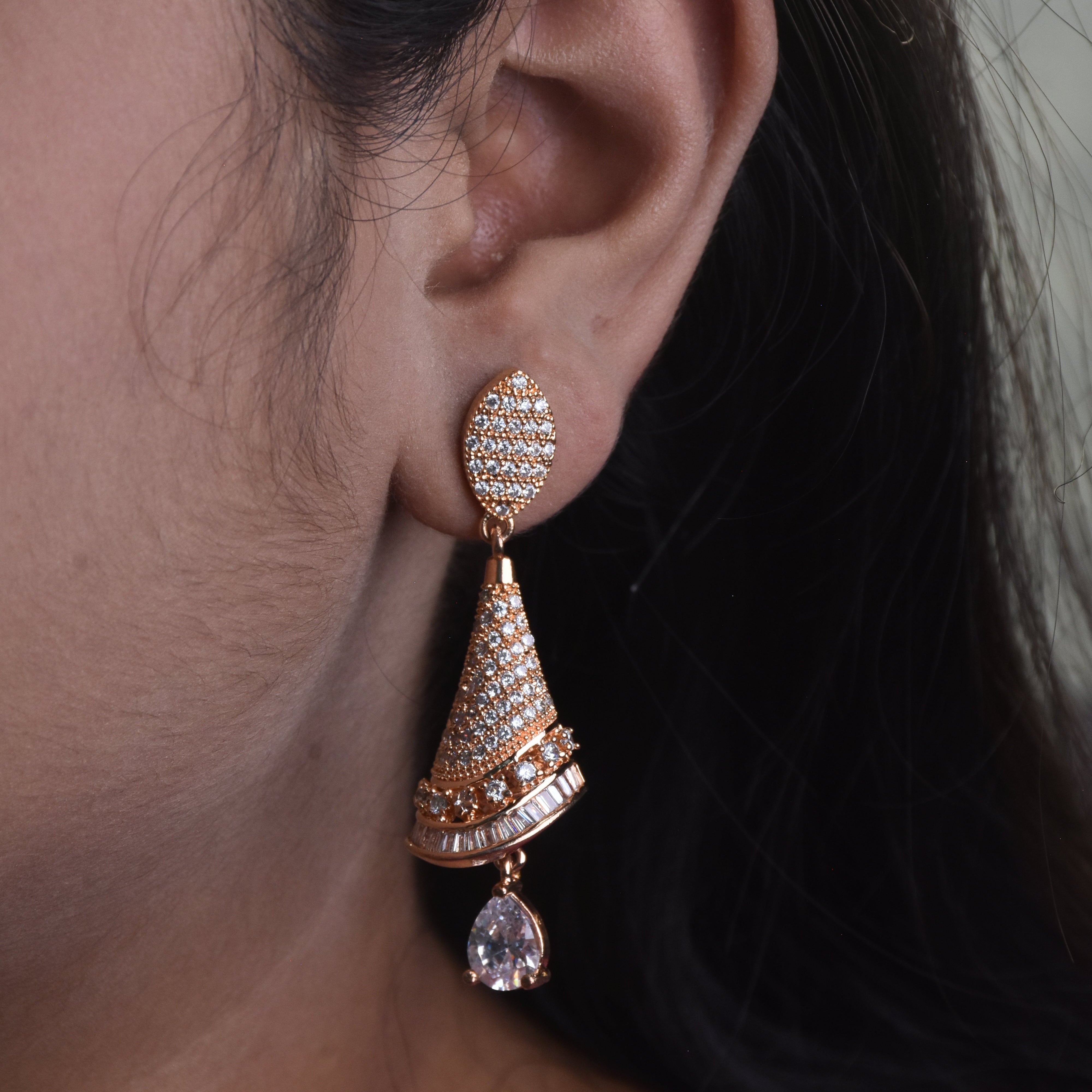 Chitrani CZ Diamond cut Stud