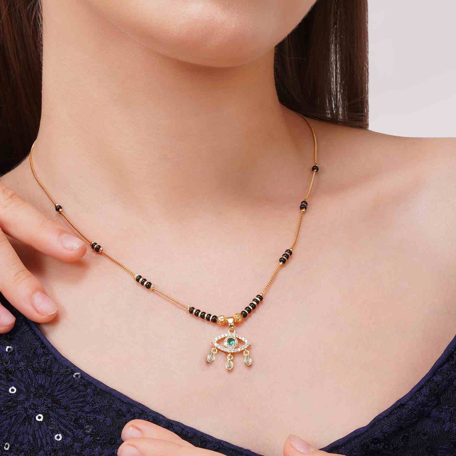 Evil Eye Gold Plated Mangalsutra