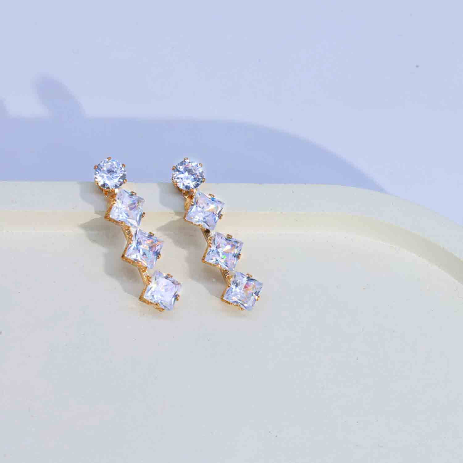 Rudvika Solitaire Earrings
