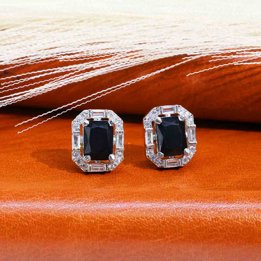 Urvashi CZ Diamond cut Stud Earrings