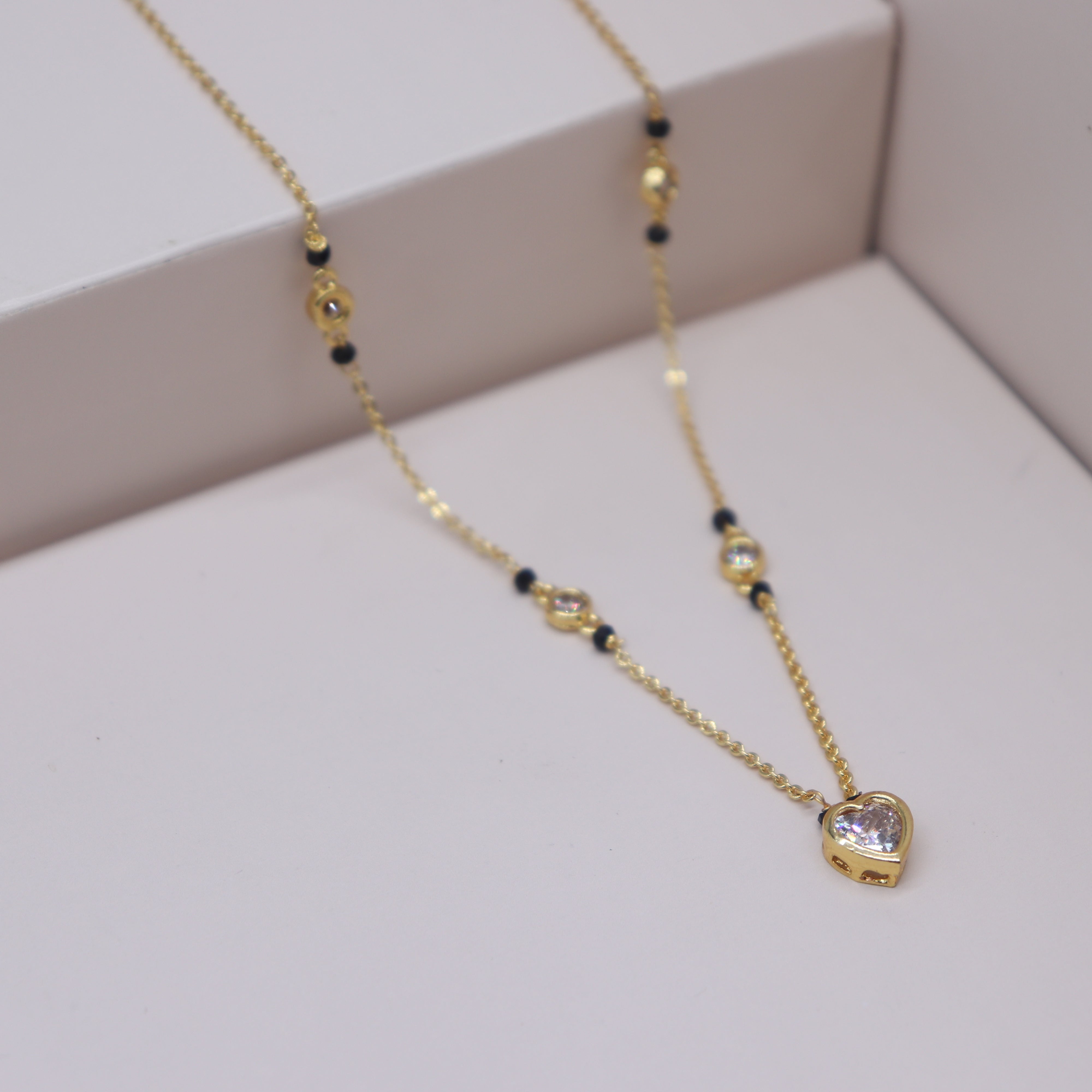 Heart Gold Plated Mangalsutra