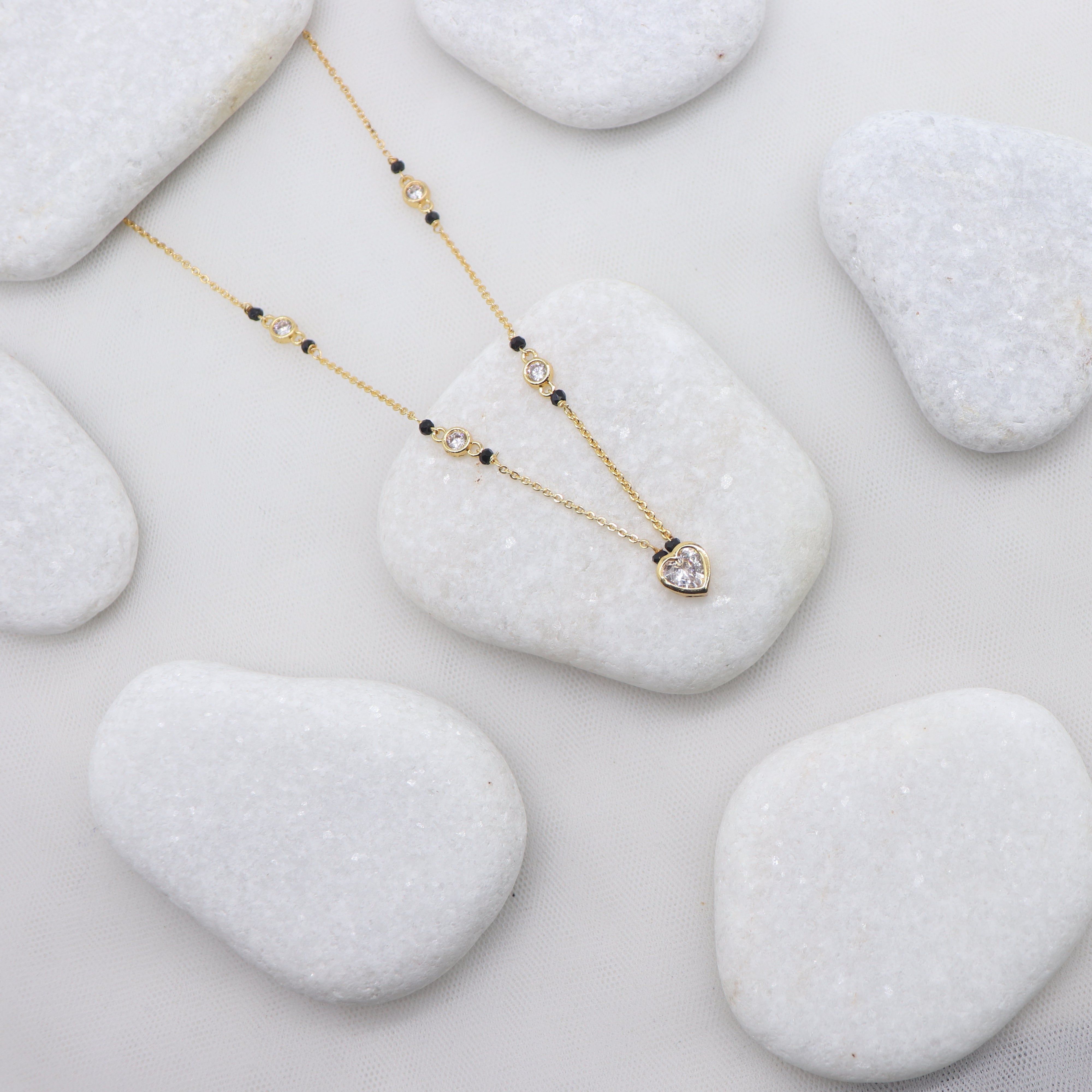 Heart Gold Plated Mangalsutra