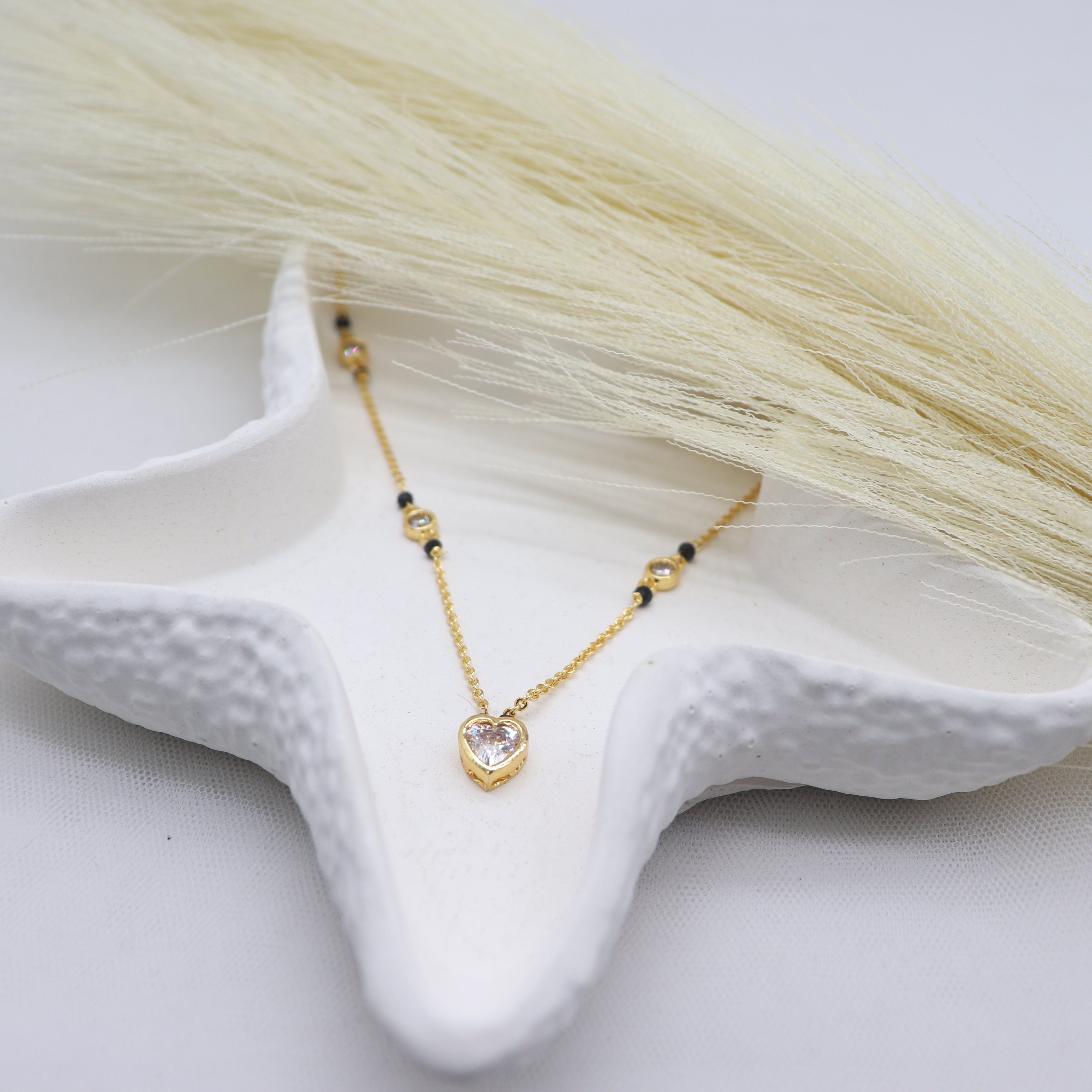 Heart Gold Plated Mangalsutra
