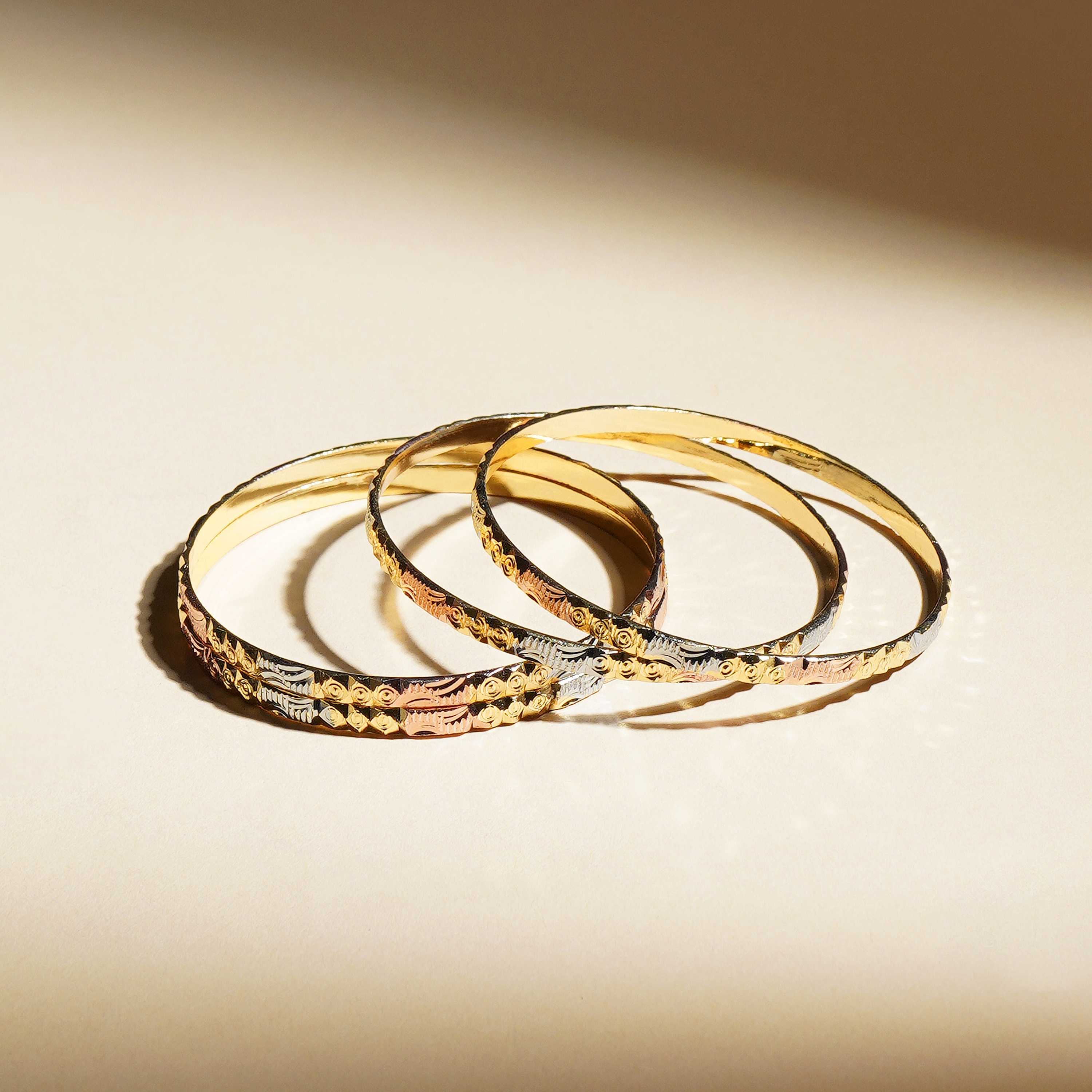Aneena Gold Plated Bangles ( Set of 4 )