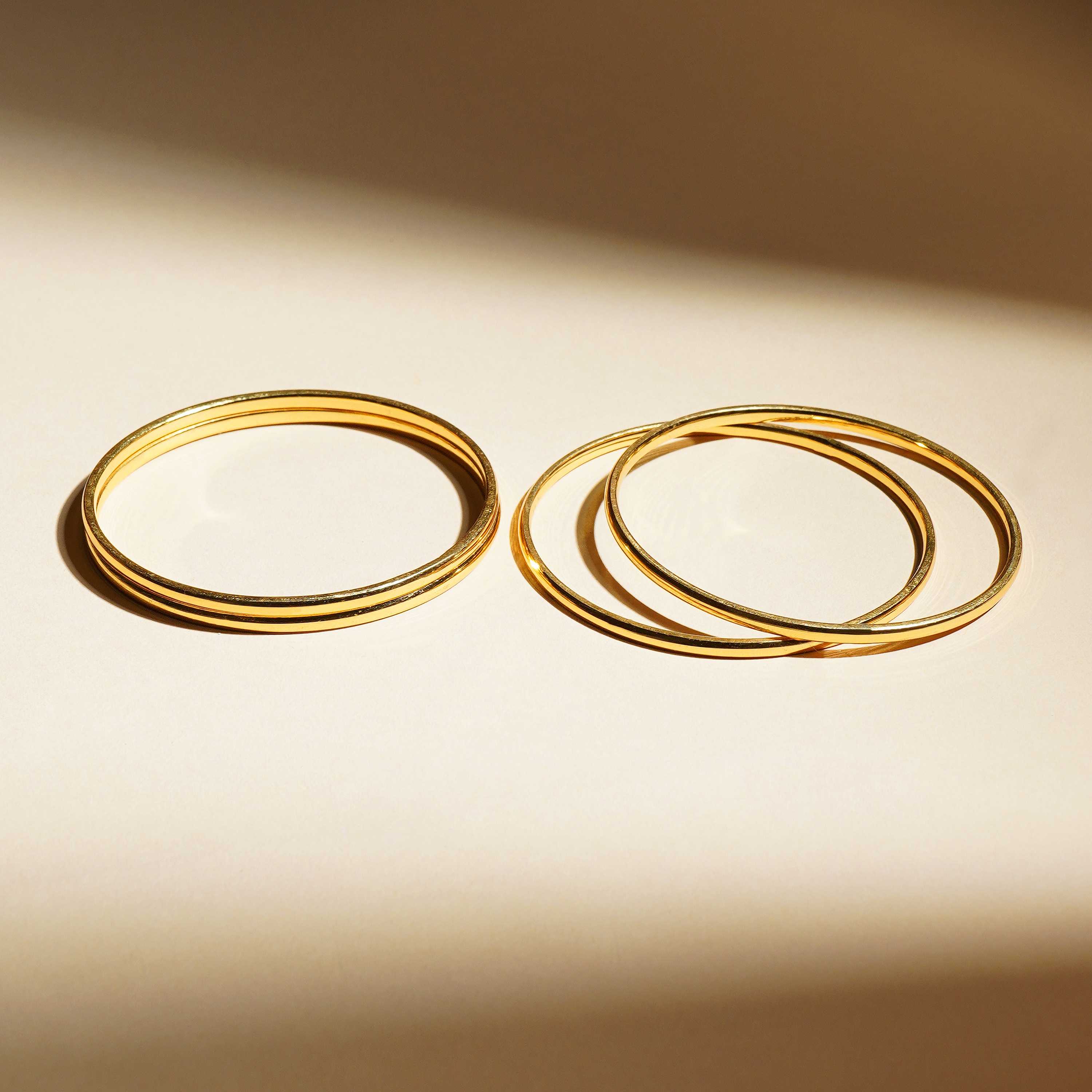 Siyara Gold Plated Bangles ( Set of 4 )