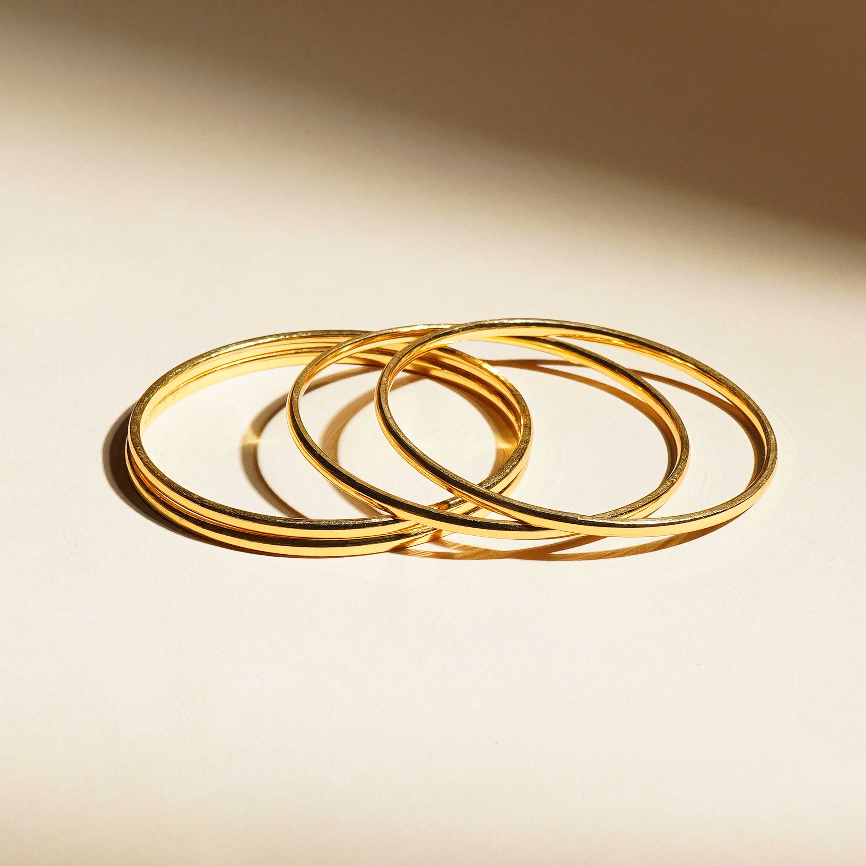 Siyara Gold Plated Bangles ( Set of 4 )