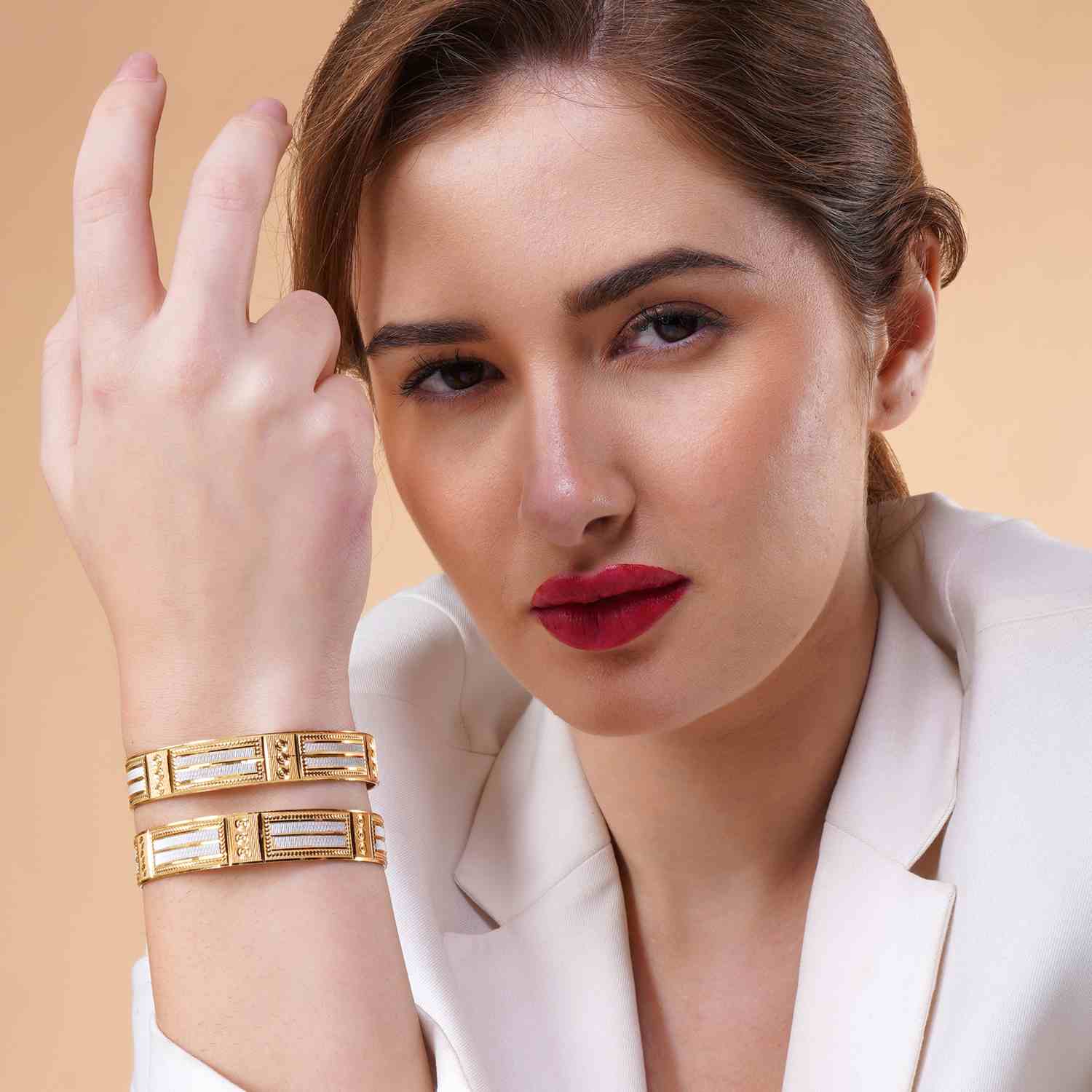 Neyara Gold Plated Bangles ( Set of 2 )