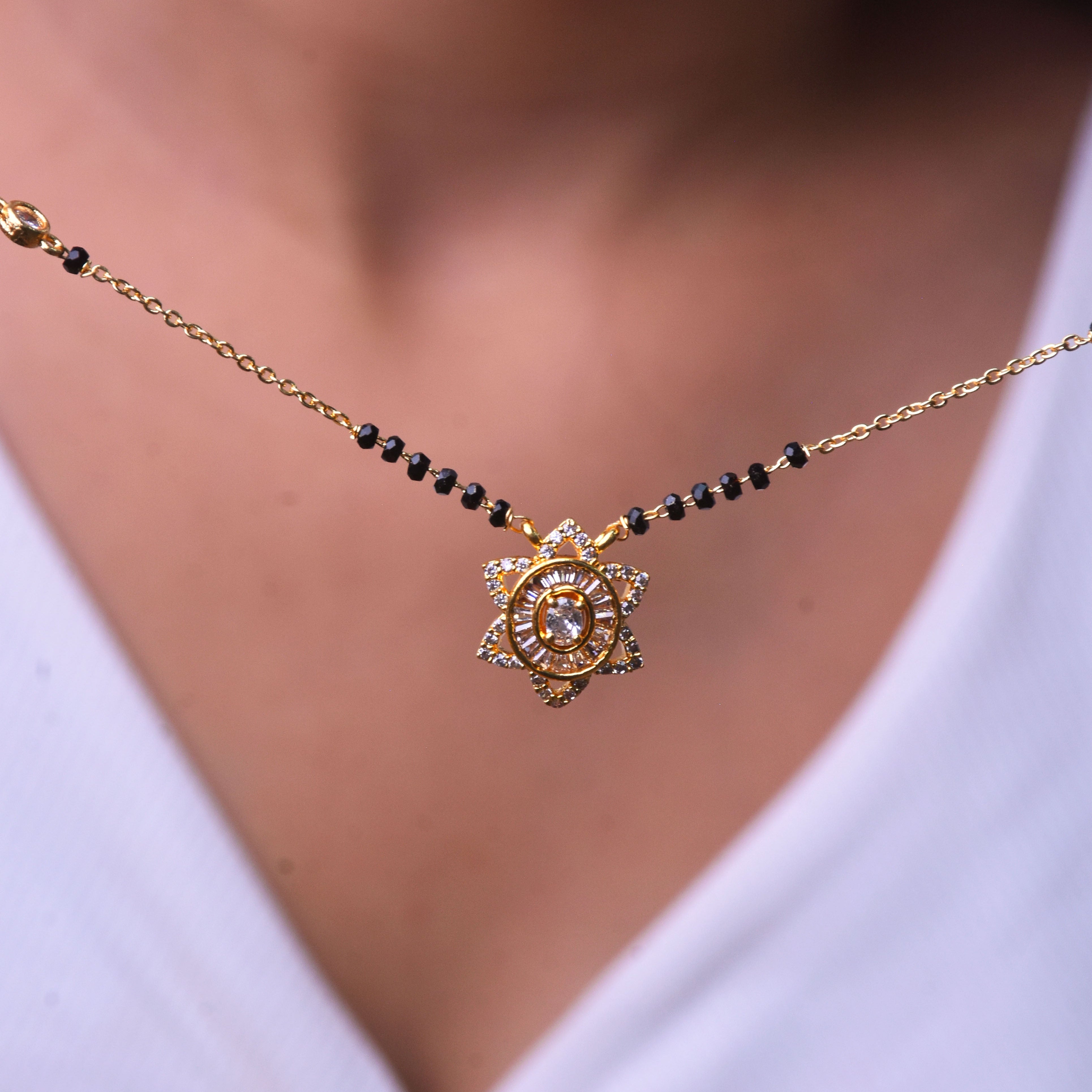 Smriti Gold Plated Mangalsutra