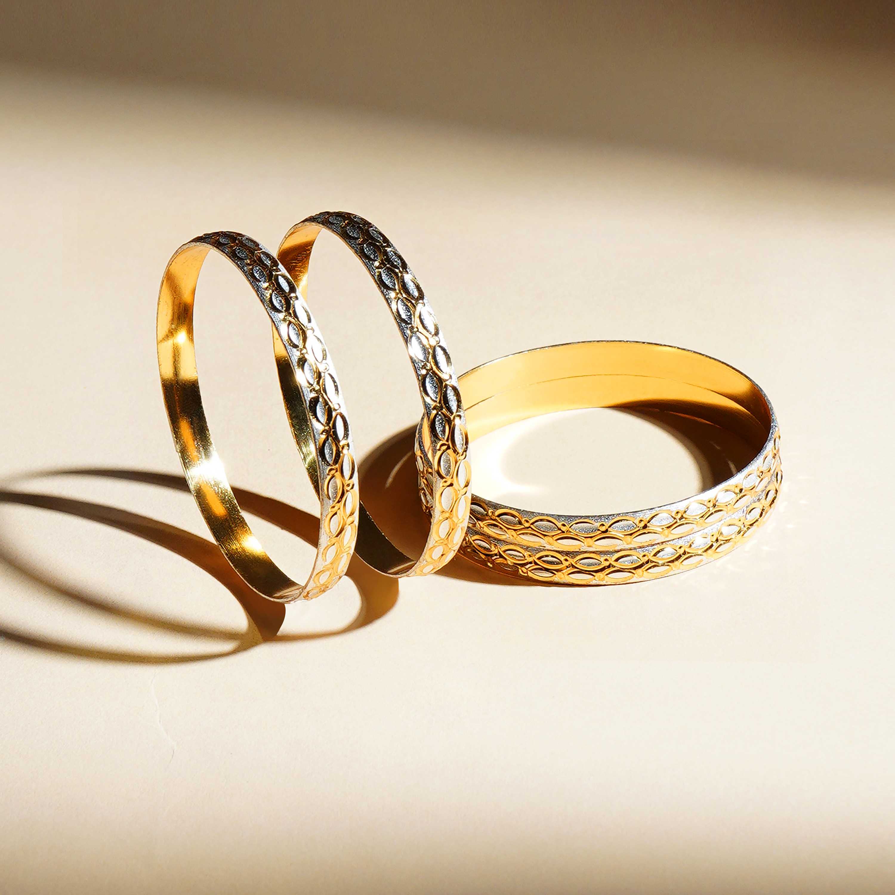 Varnika Gold Plated Bangles ( Set of 4 )