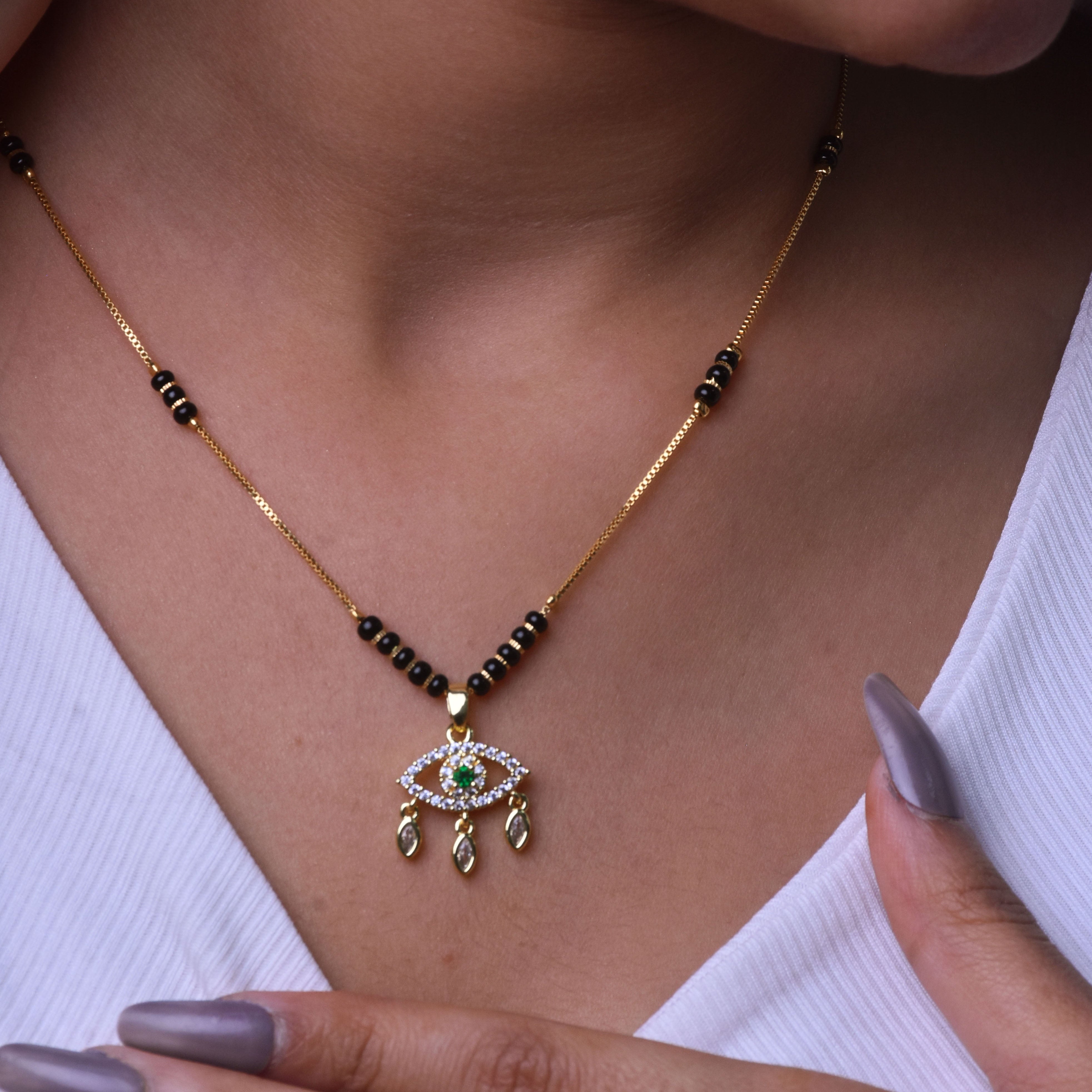 Evil Eye Gold Plated Mangalsutra