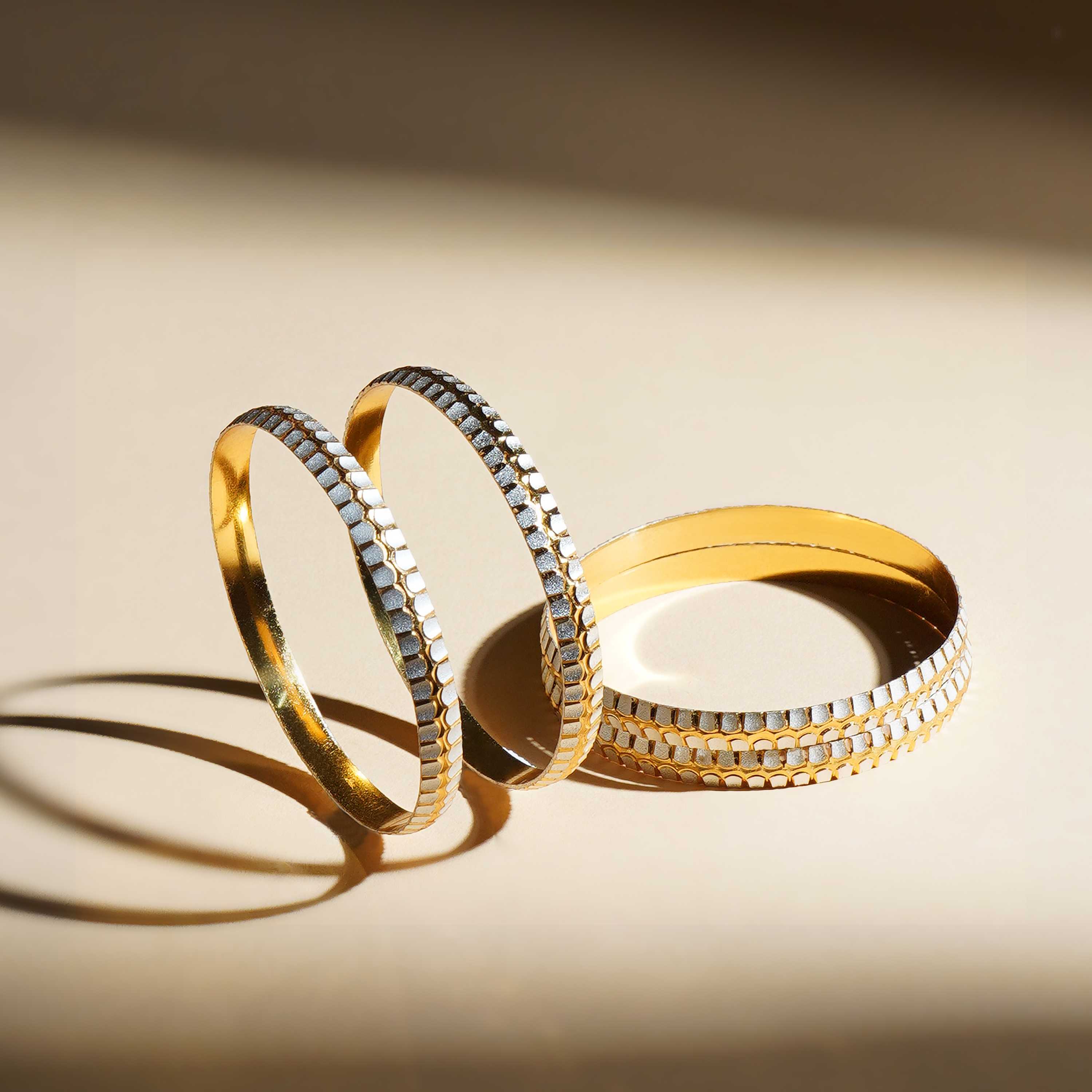 Eshvika Gold Plated Bangles ( Set of 4 )