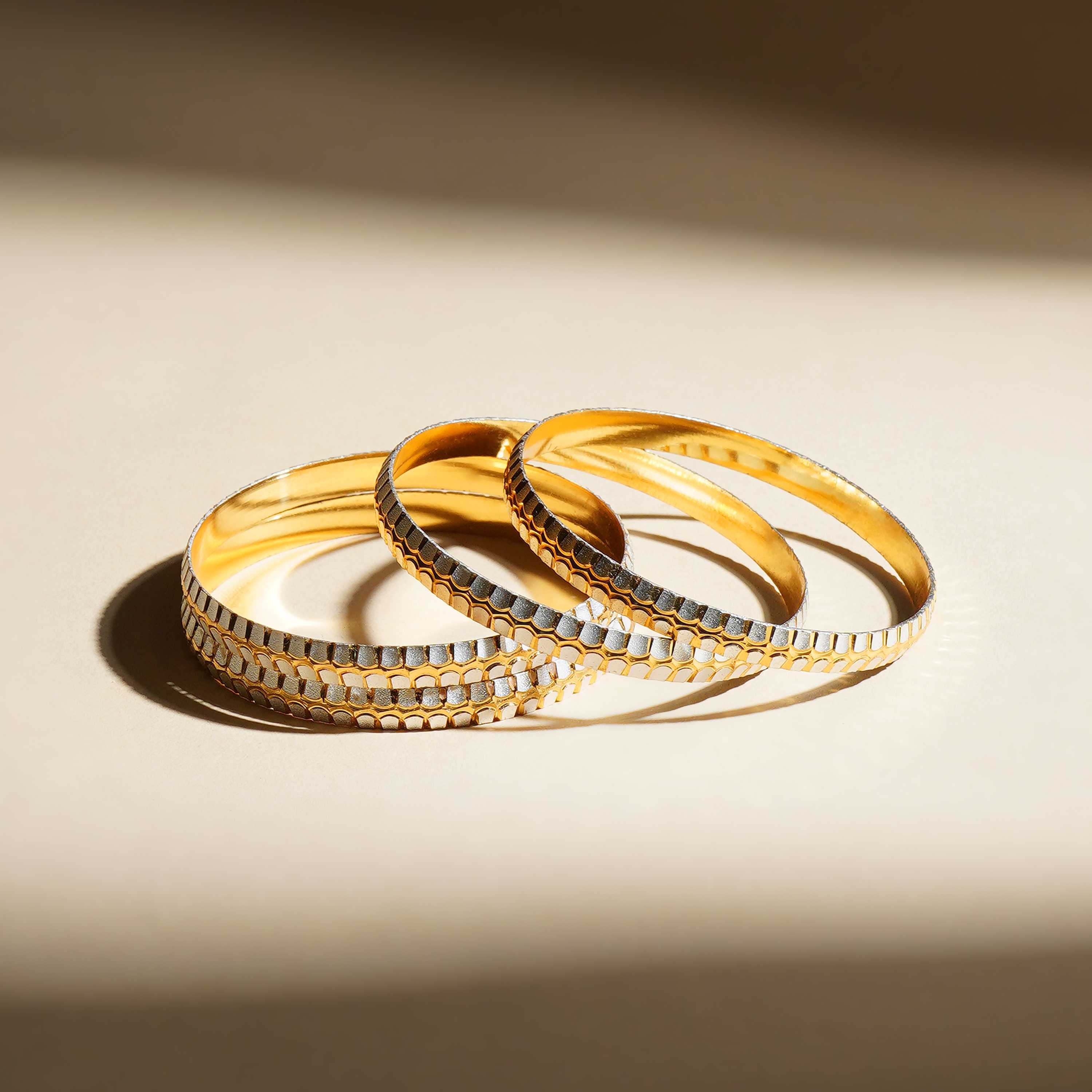 Eshvika Gold Plated Bangles ( Set of 4 )