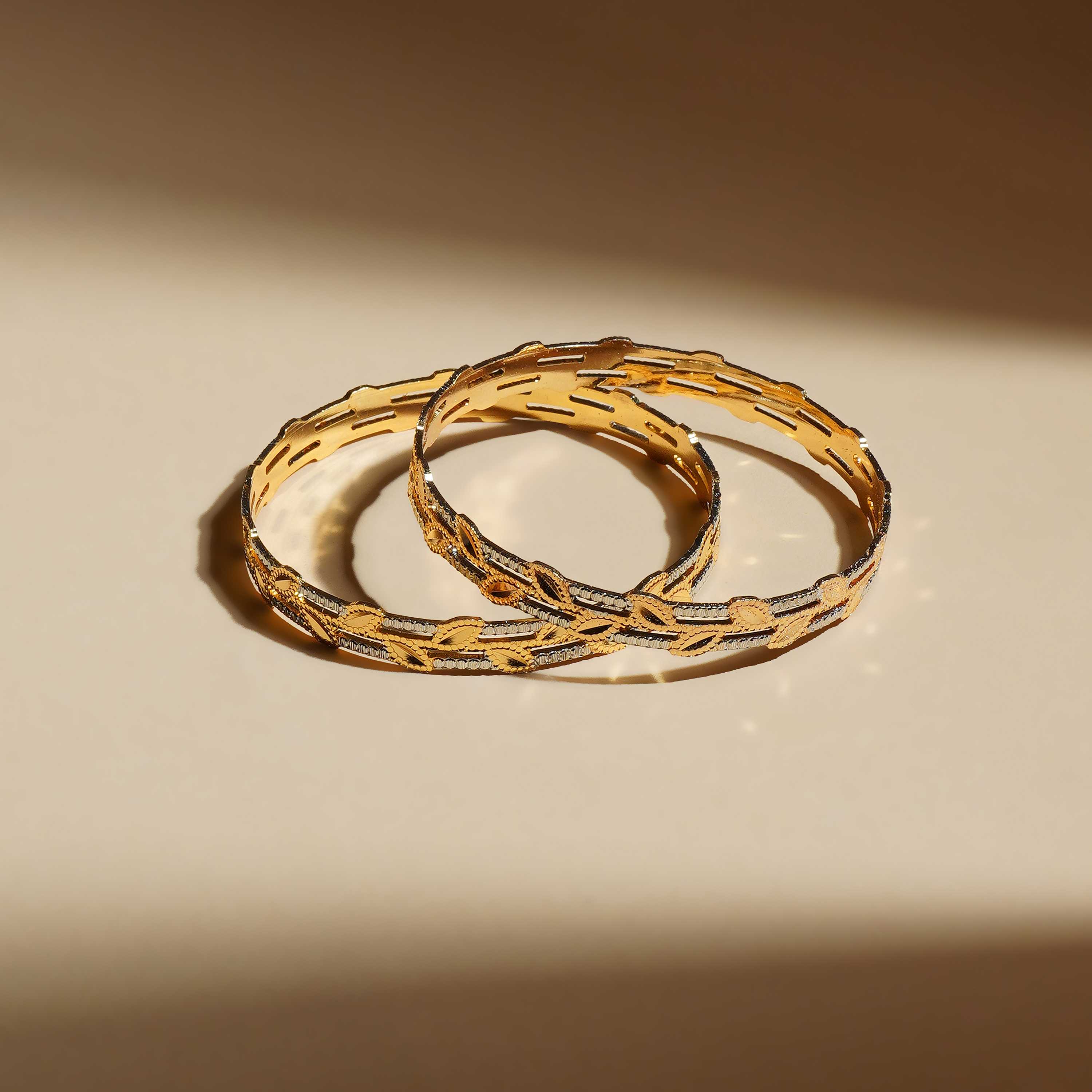 Kalpita Gold Plated Bangles ( Set of 2 )