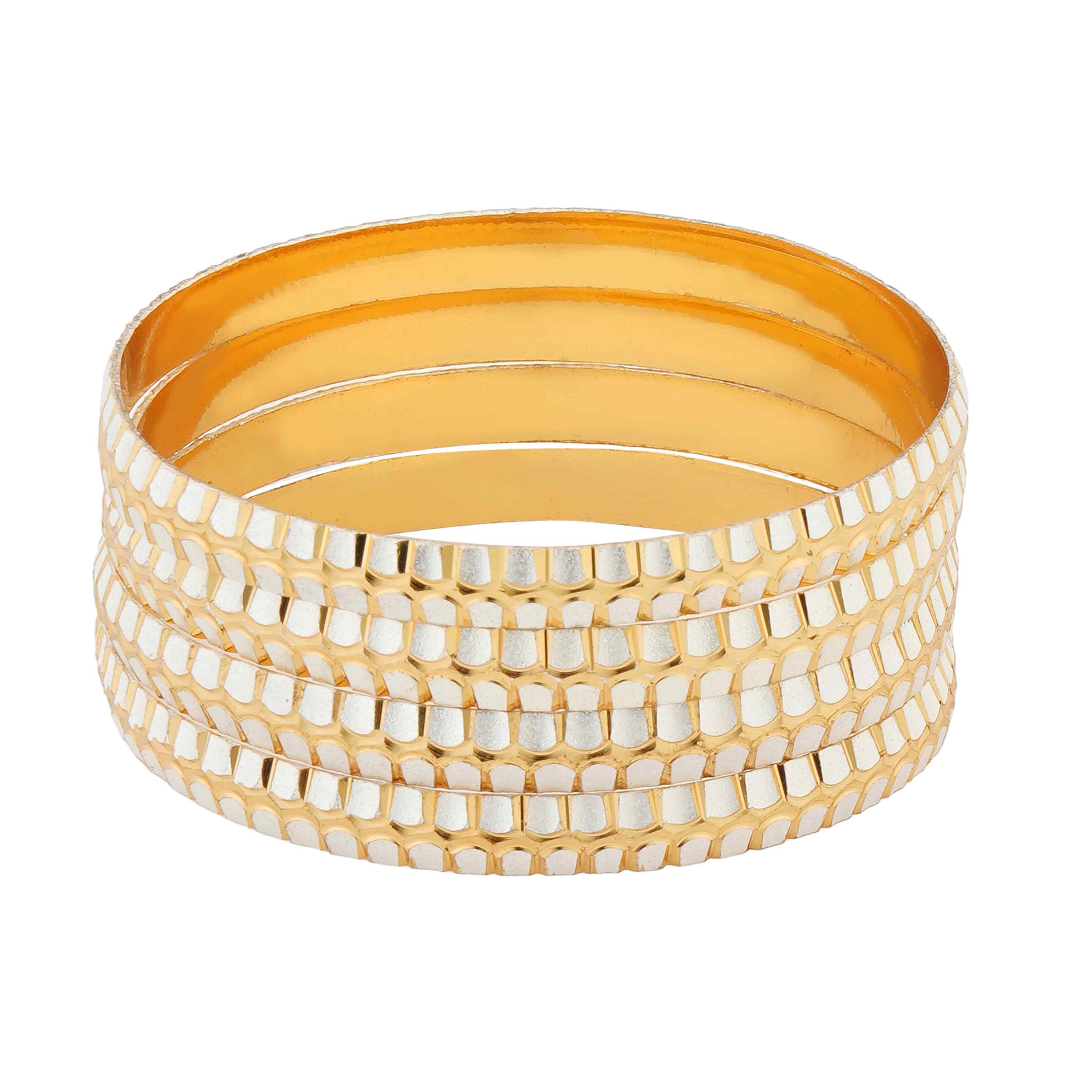 Eshvika Gold Plated Bangles ( Set of 4 )