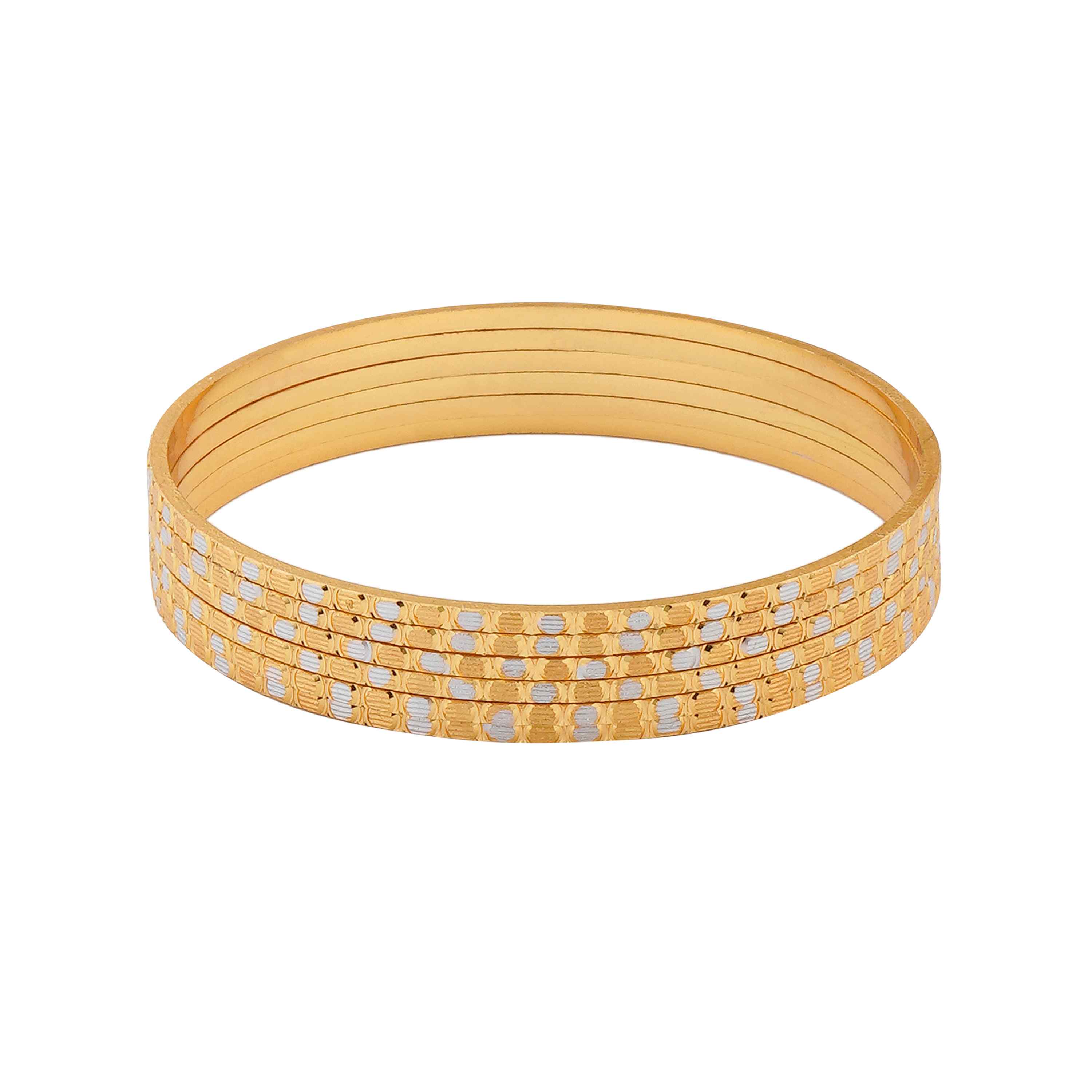 Anika Gold Plated Bangles ( Set of 12 )