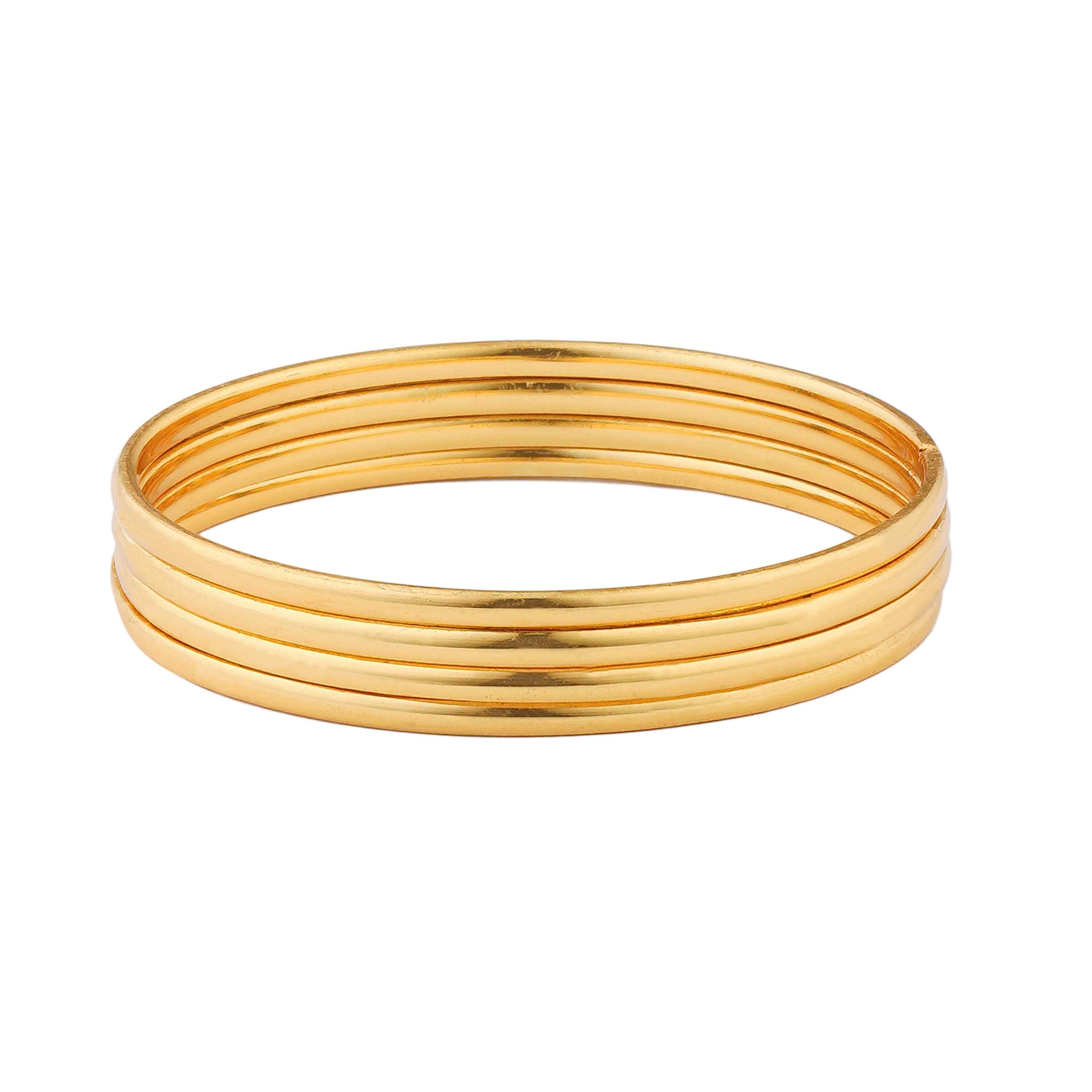 Siyara Gold Plated Bangles ( Set of 4 )