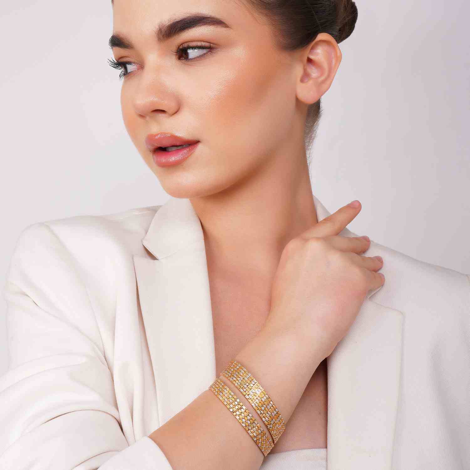 Anika Gold Plated Bangles ( Set of 12 )