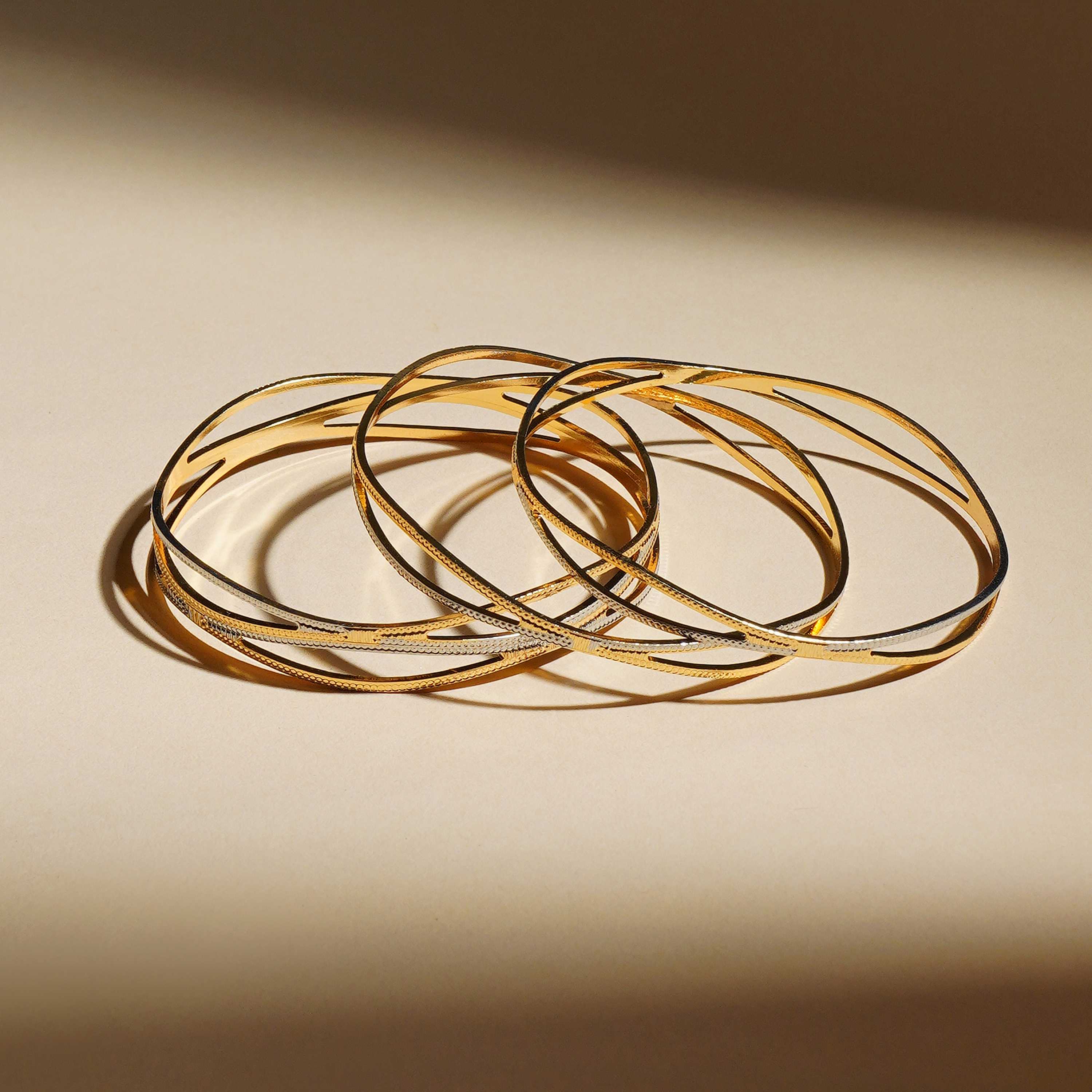 Zanira Gold Plated Bangles ( Set of 2 )