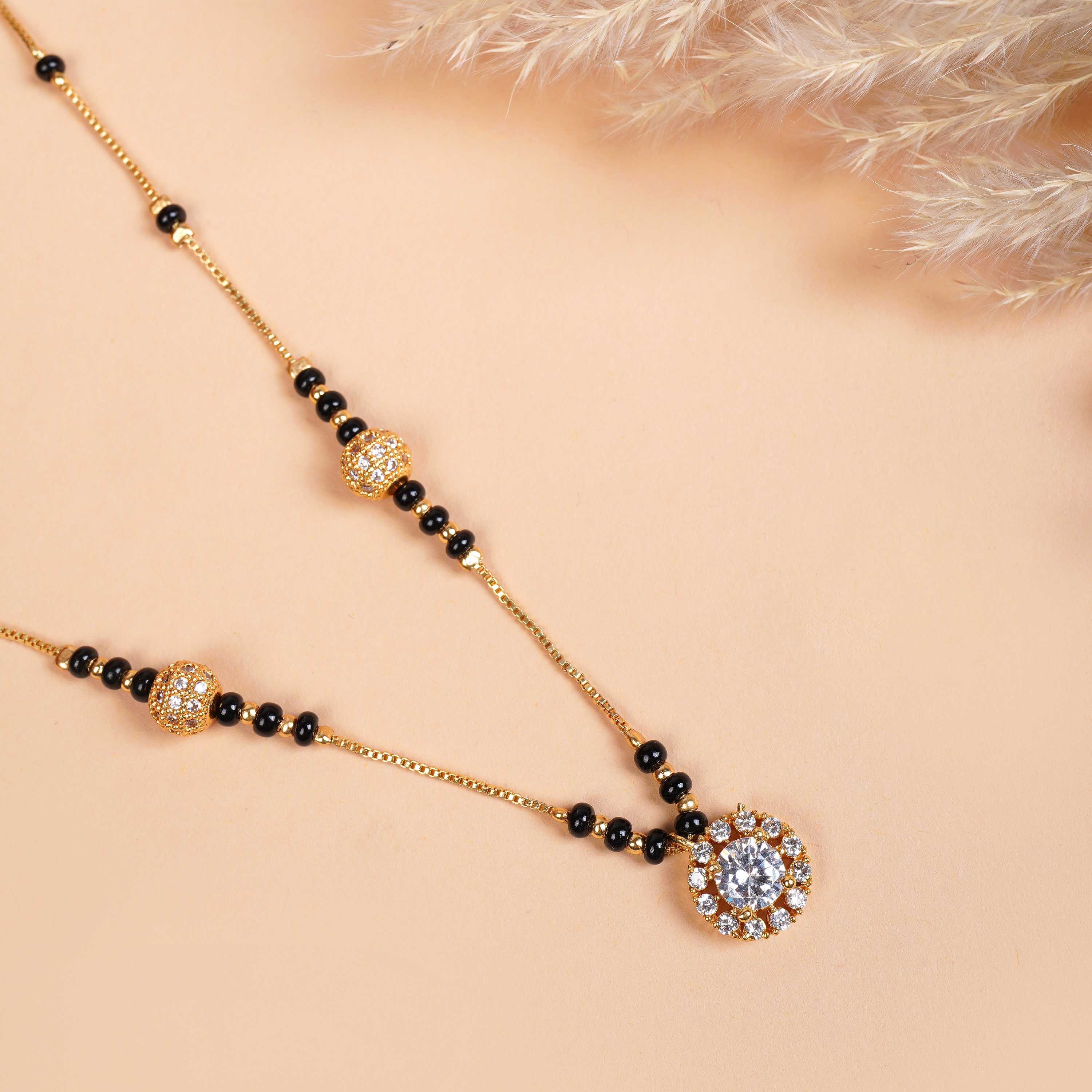 Aanyvi Gold Plated Mangalsutra