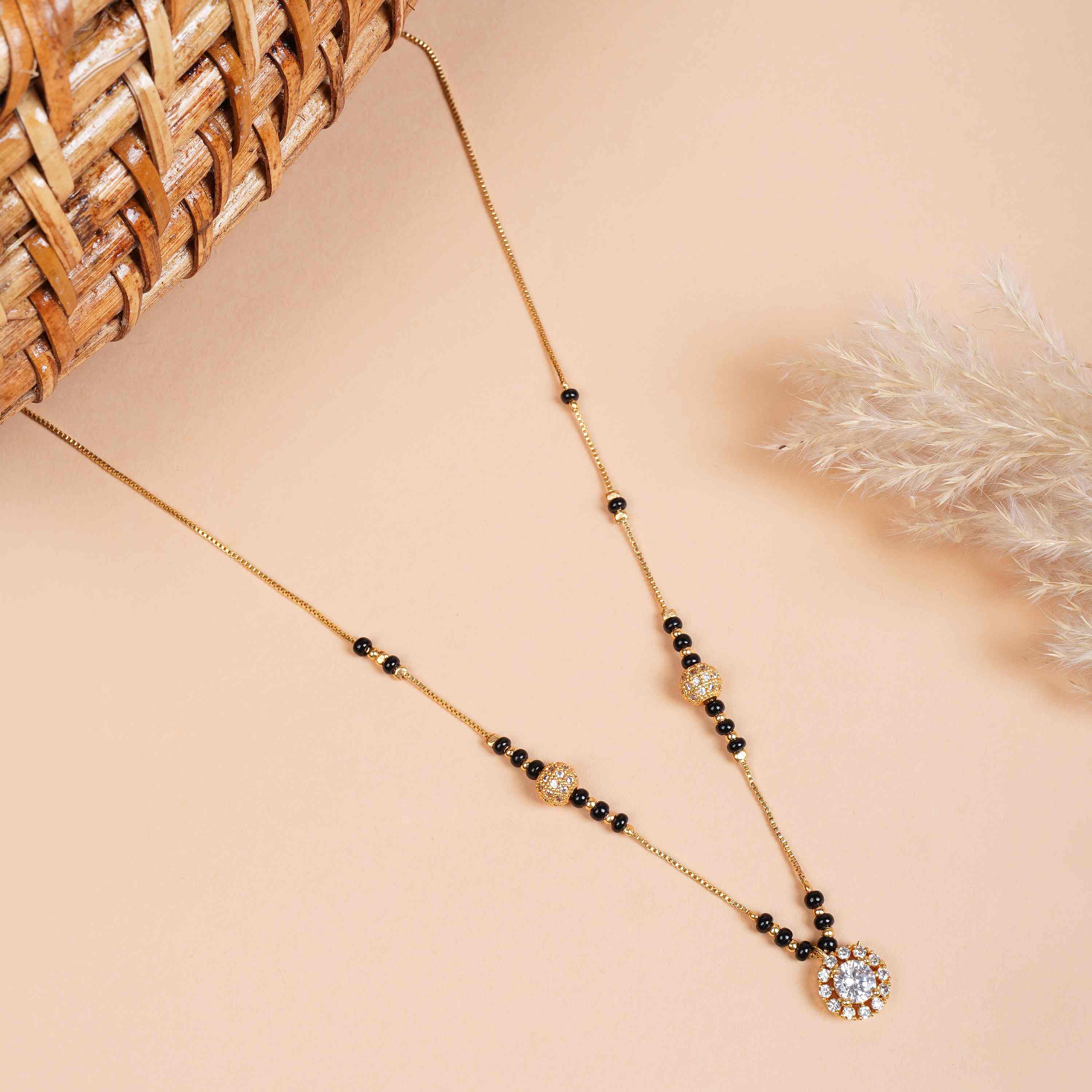 Aanyvi Gold Plated Mangalsutra