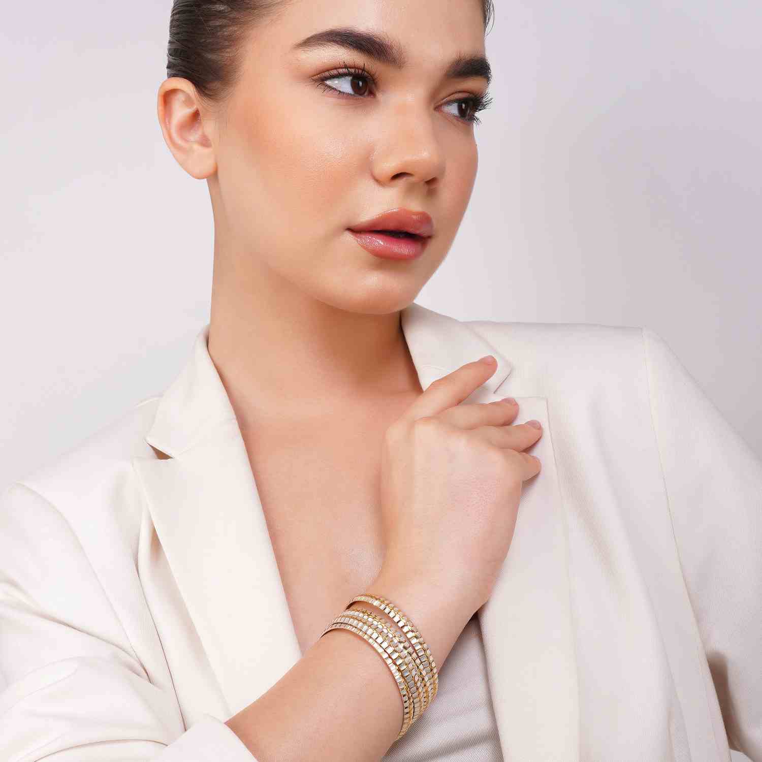 Eshvika Gold Plated Bangles ( Set of 4 )