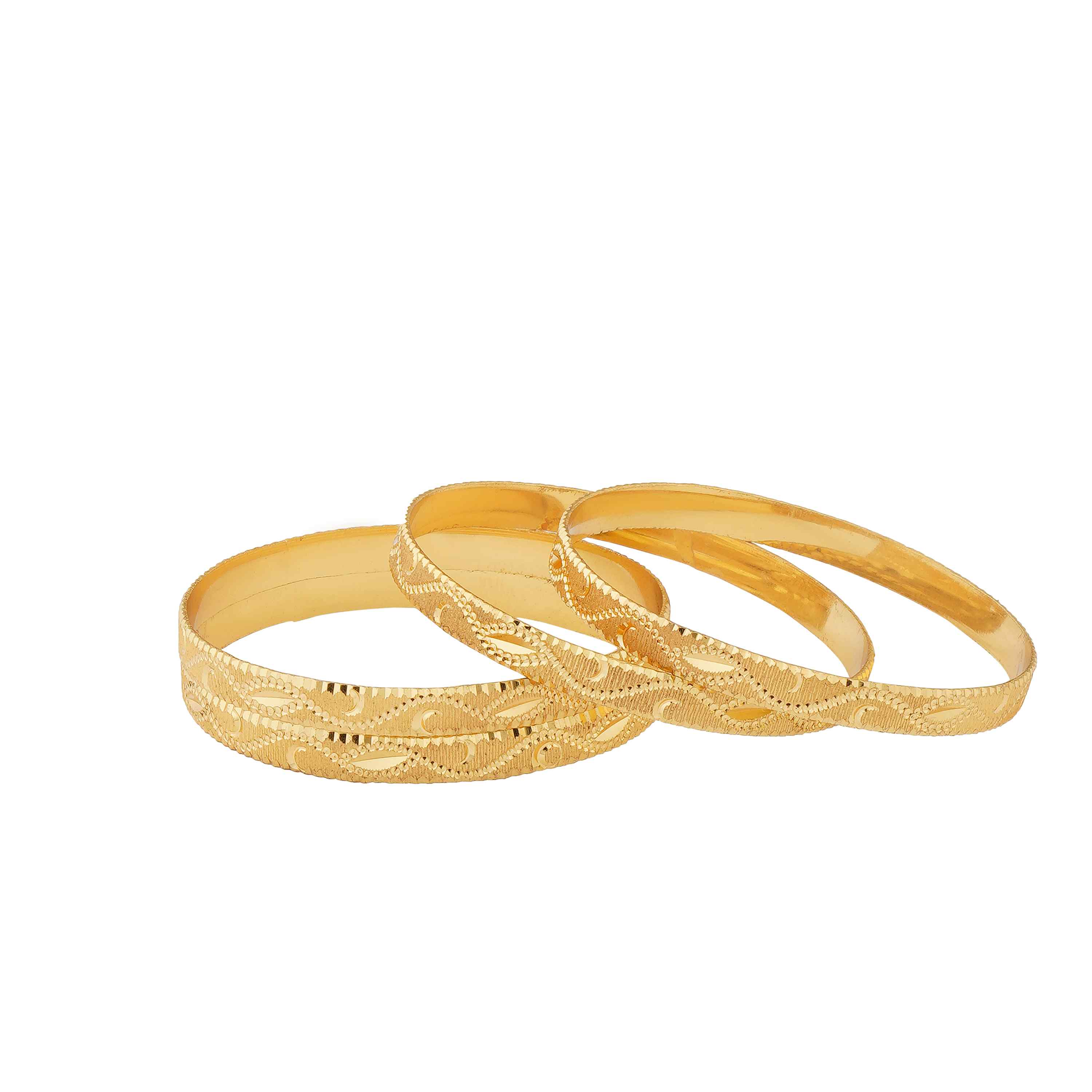Lavya Gold Plated Bangles ( Set of 4 )