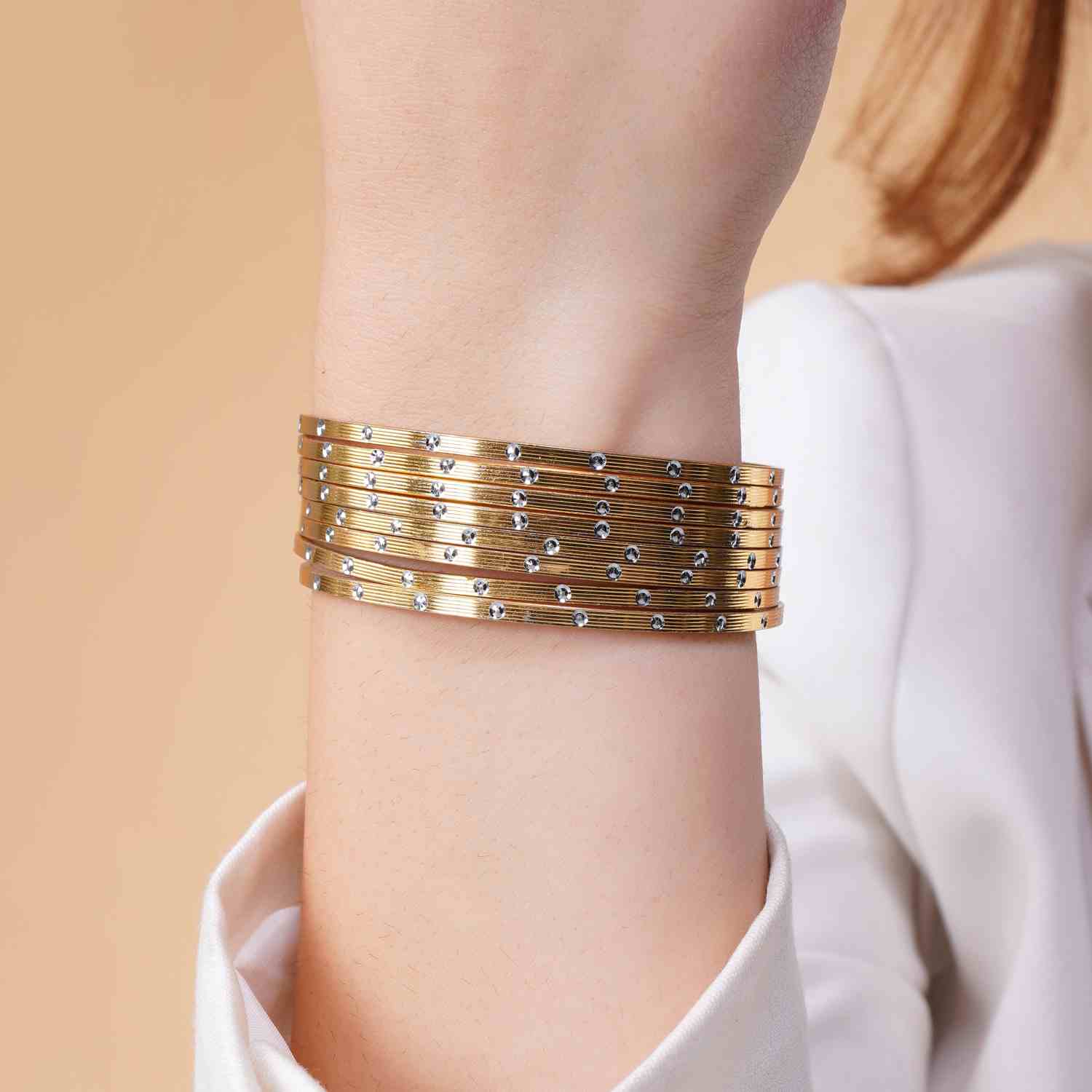 Ismita Gold Plated Bangles ( Set of 8 )