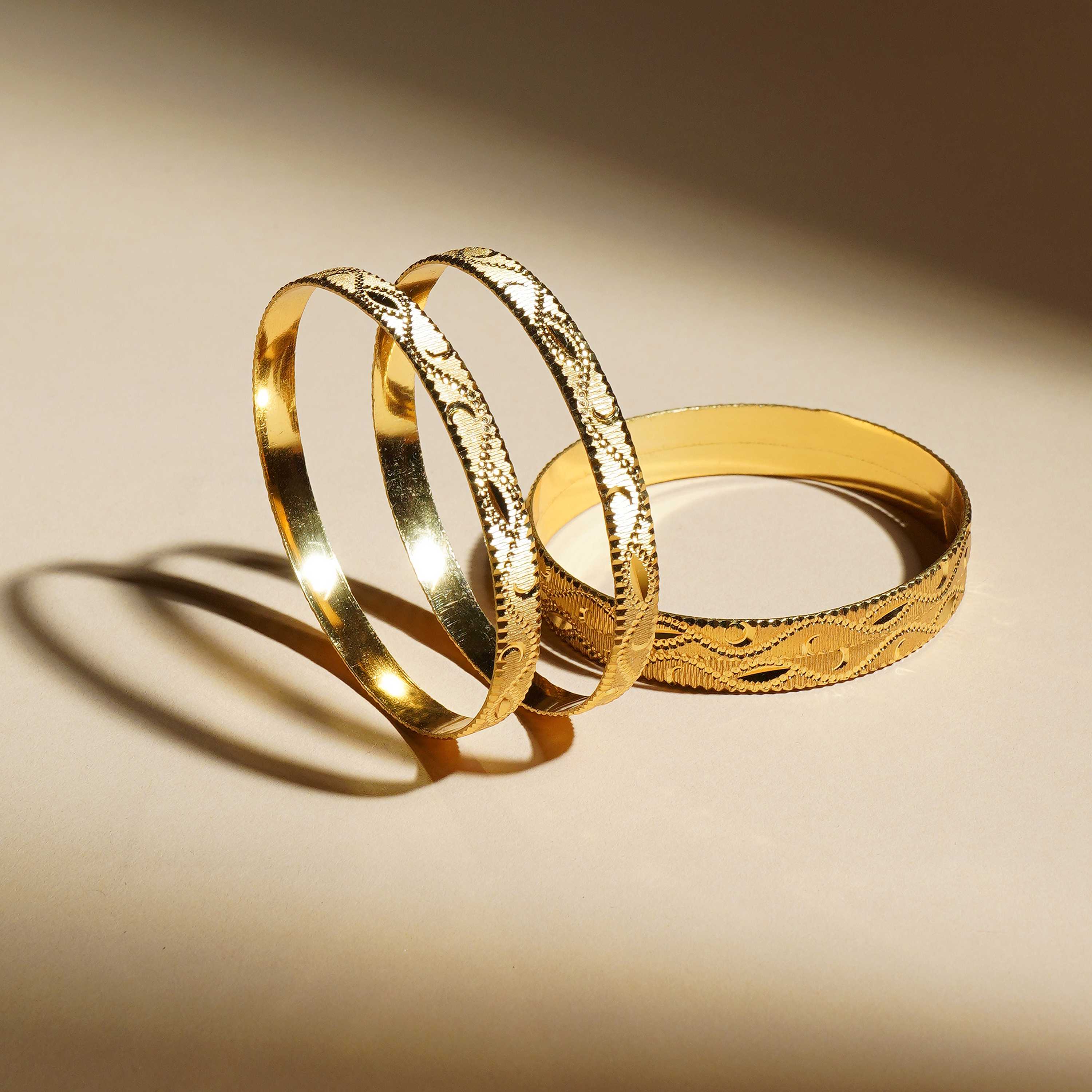 Lavya Gold Plated Bangles ( Set of 4 )