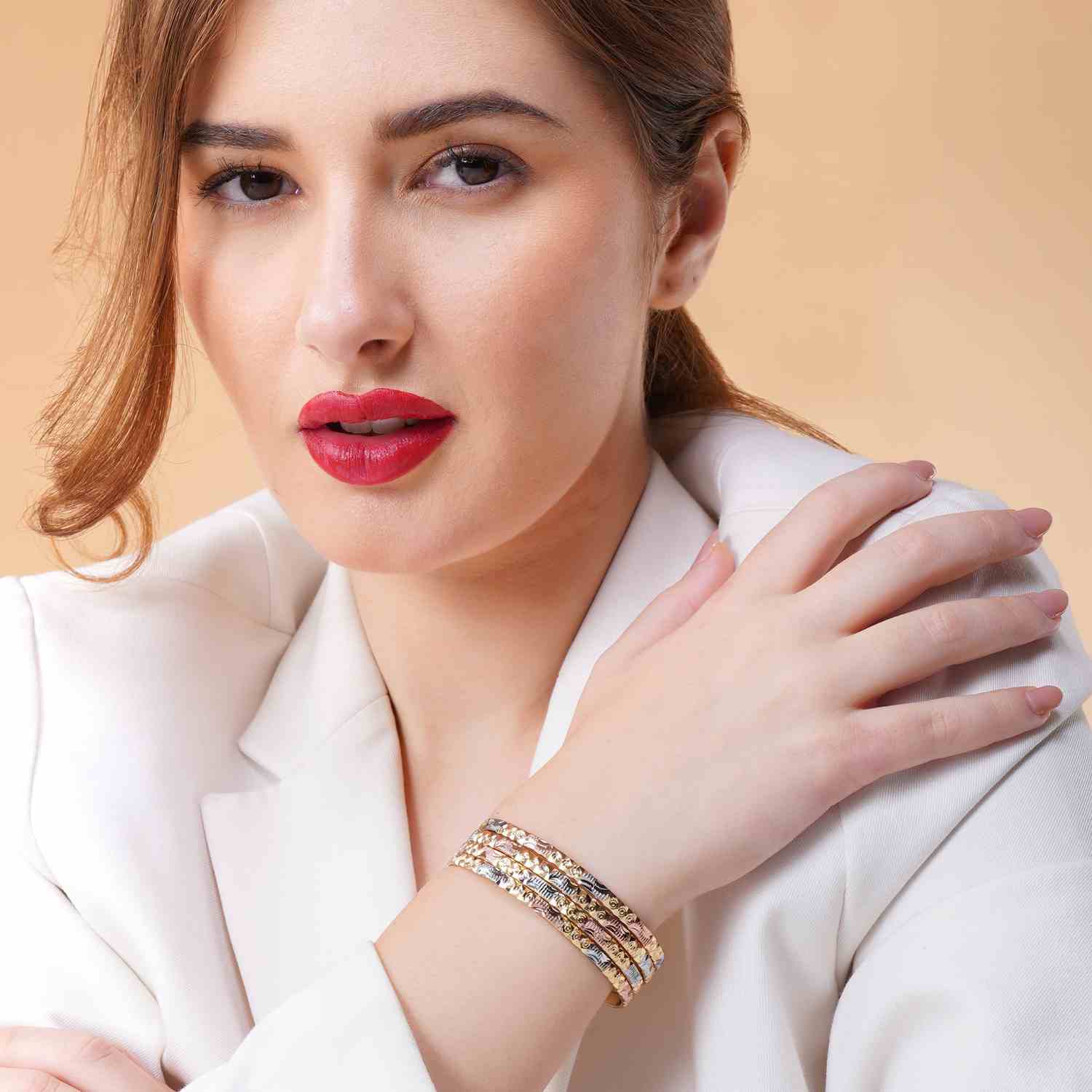 Aneena Gold Plated Bangles ( Set of 4 )