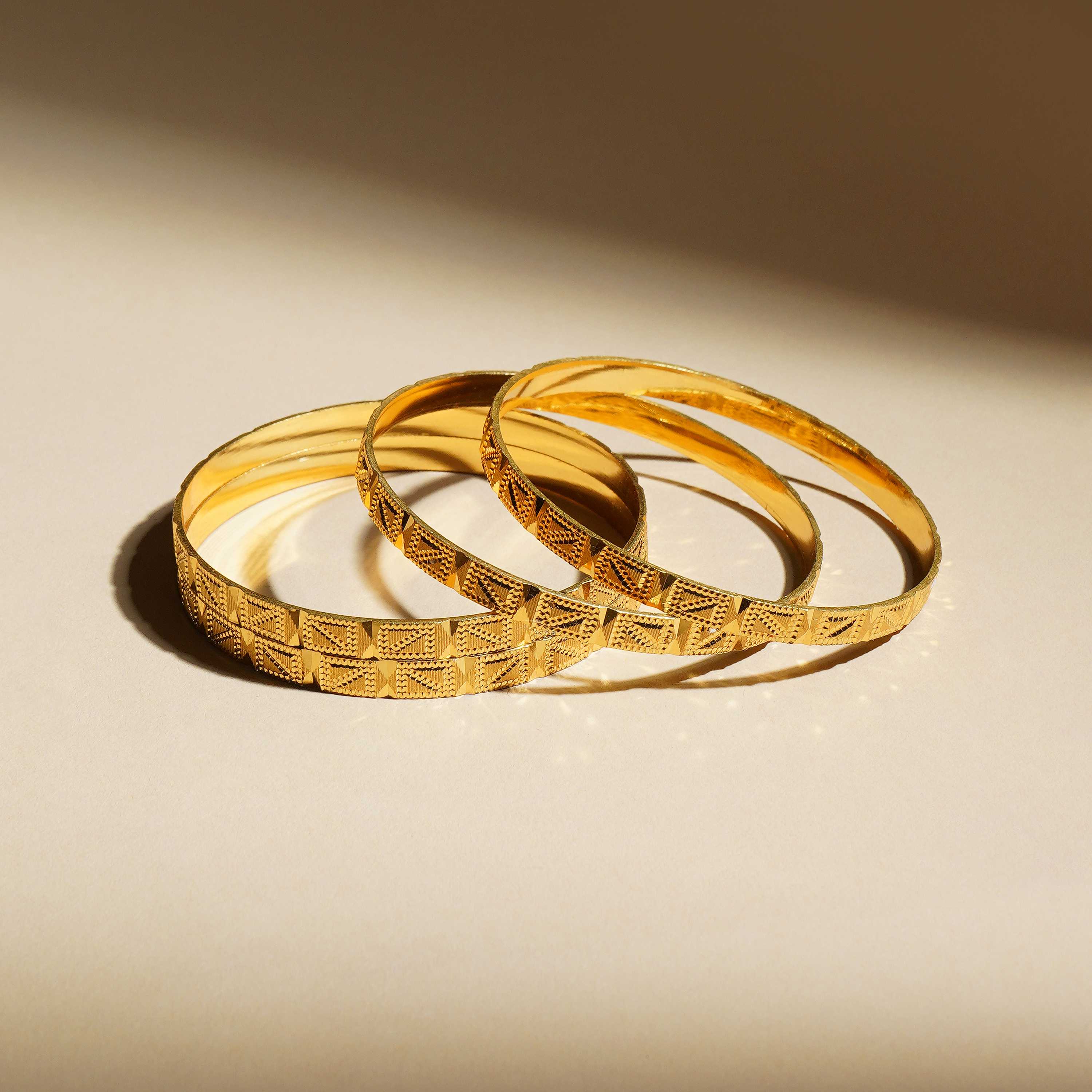 Avanika Gold Plated Bangles ( Set of 4 )