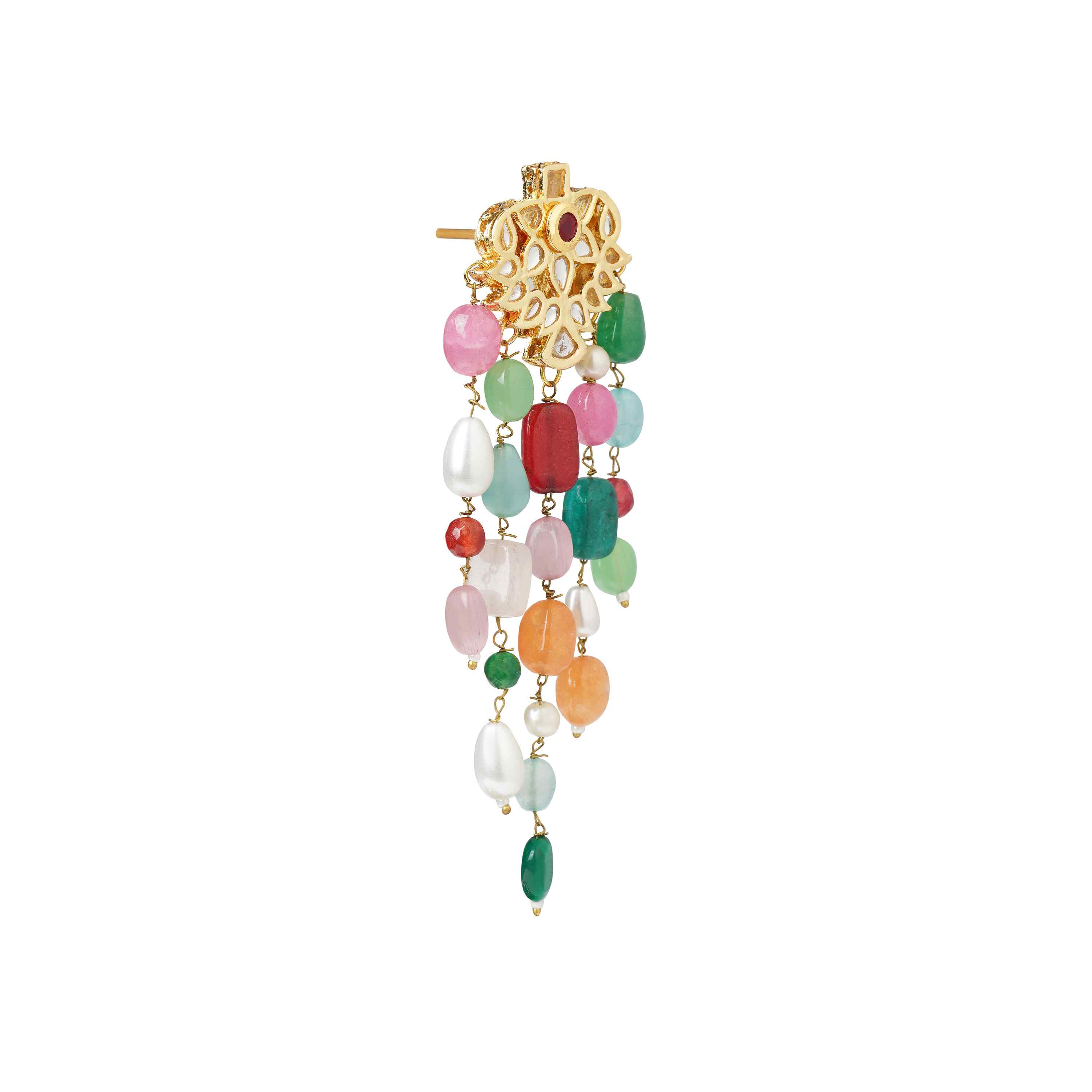 Samira Multicolor Beaded Kundan Earrings