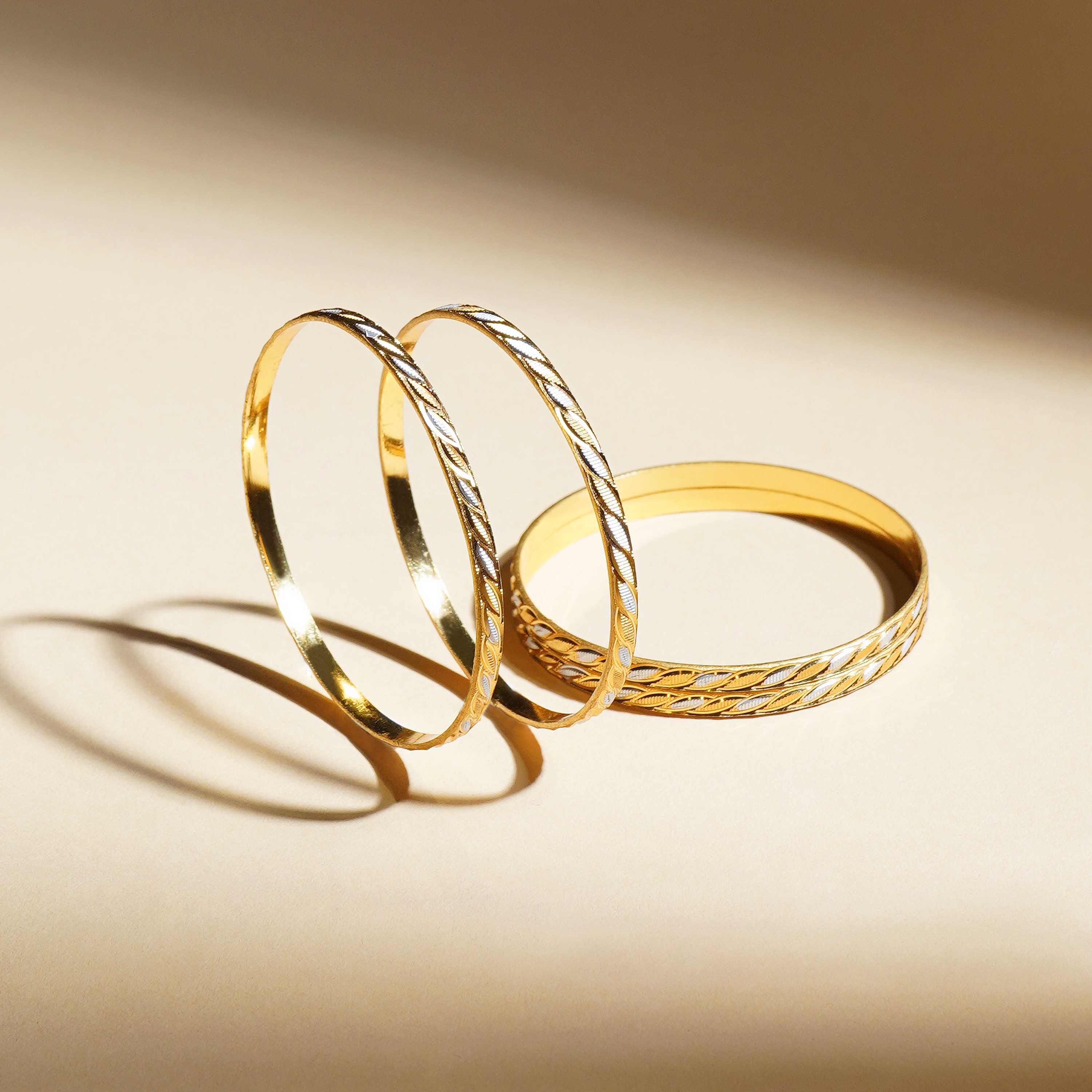 Ruhitha Gold Plated Bangles ( Set of 4 )