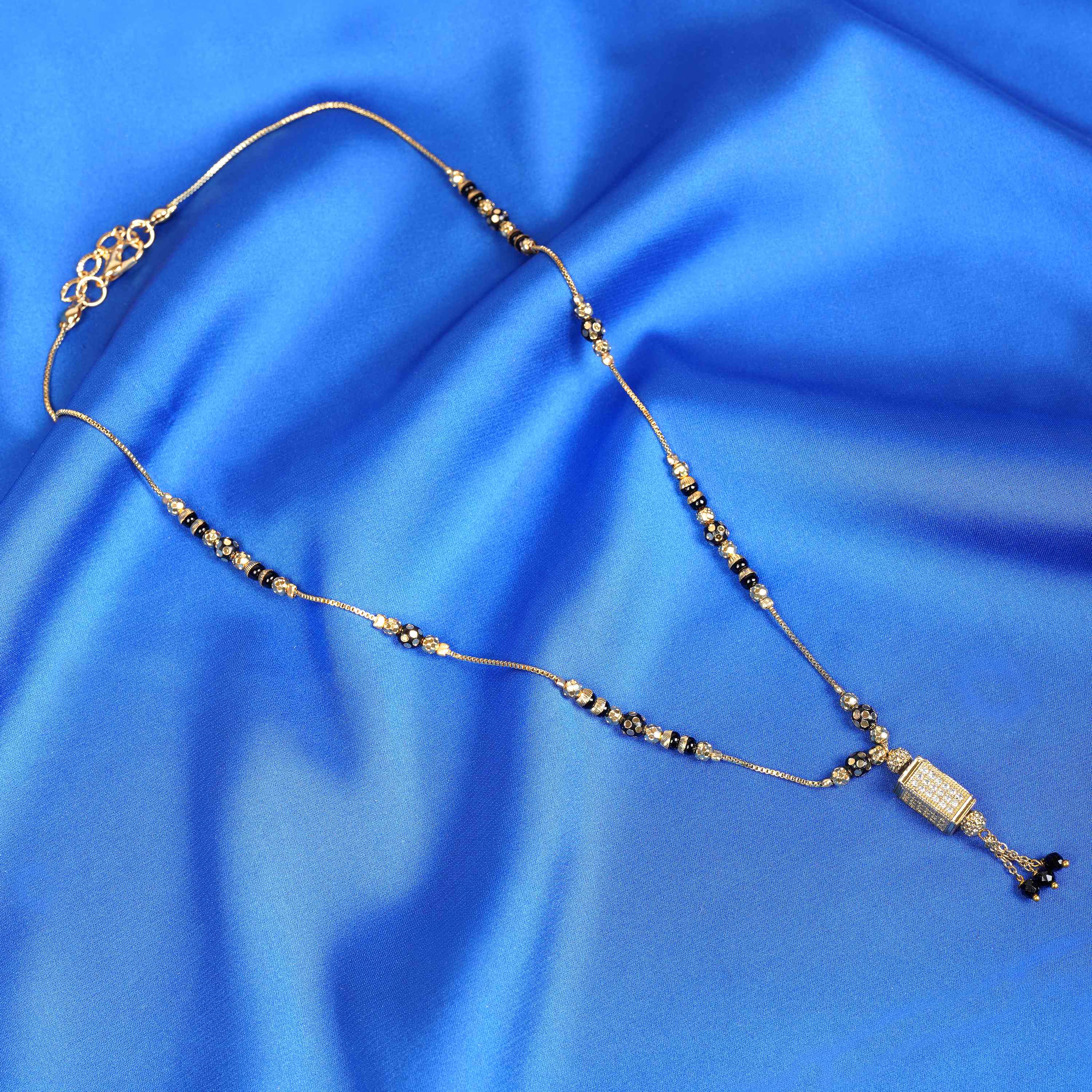 Aarohi gold plated mangalsutra elegant daily wear Close-Up Product Image