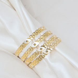 Ruvya Gold Plated Bangles ( Set of 4 )