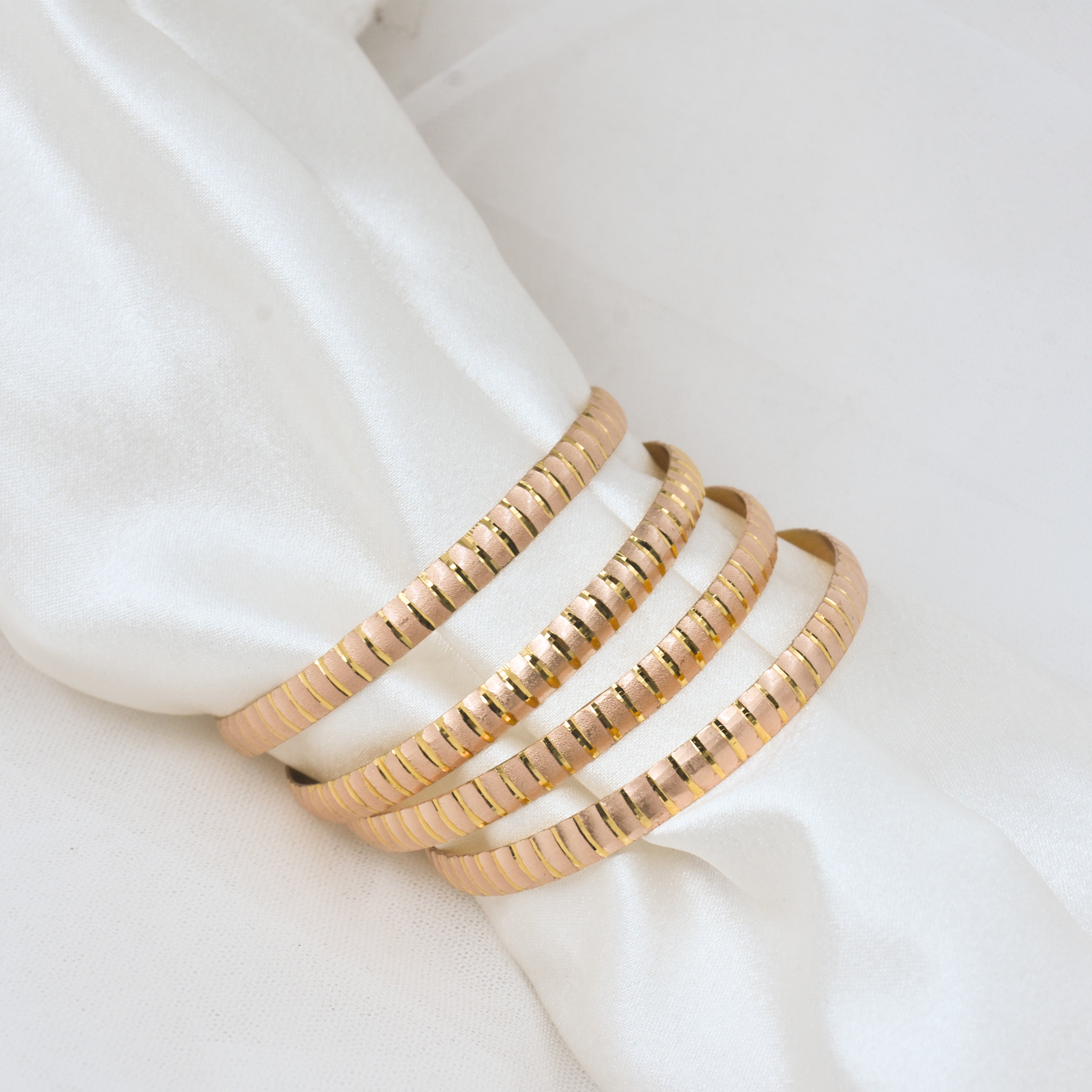 Pranvika Gold Plated Bangles ( Set of 4 )