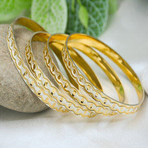 Nyavika Gold Plated Bangles ( Set of 4 )
