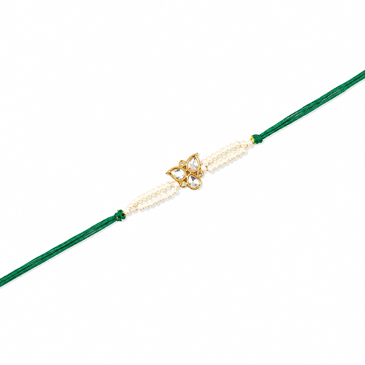 Pearl & Kundan Petal Rakhi