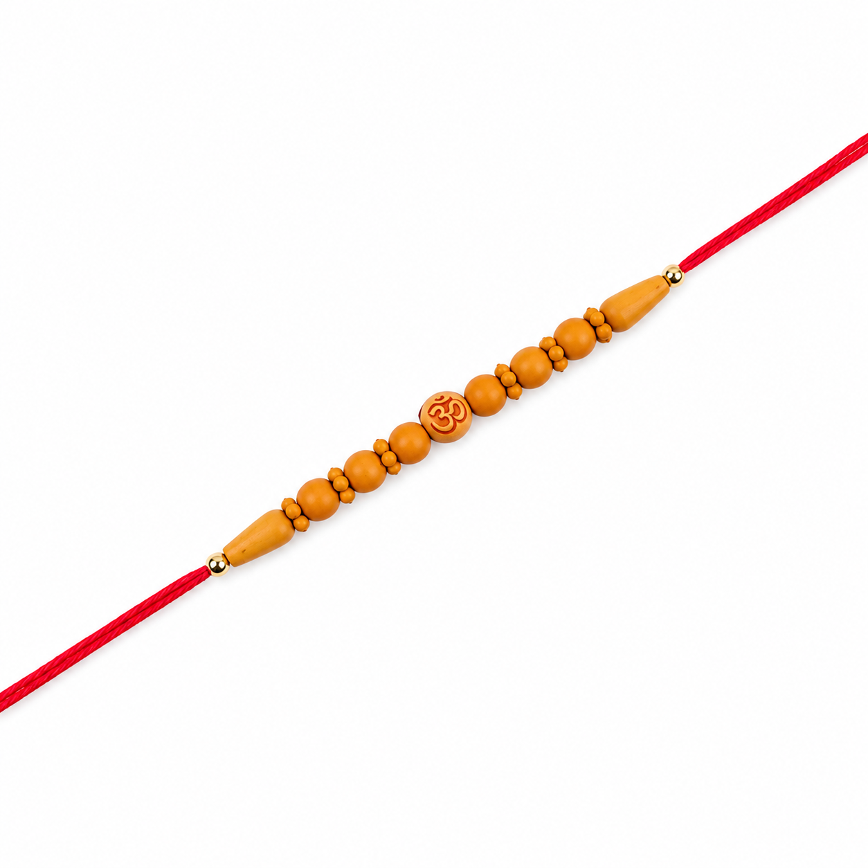 Om Wooden Bead Rakhi