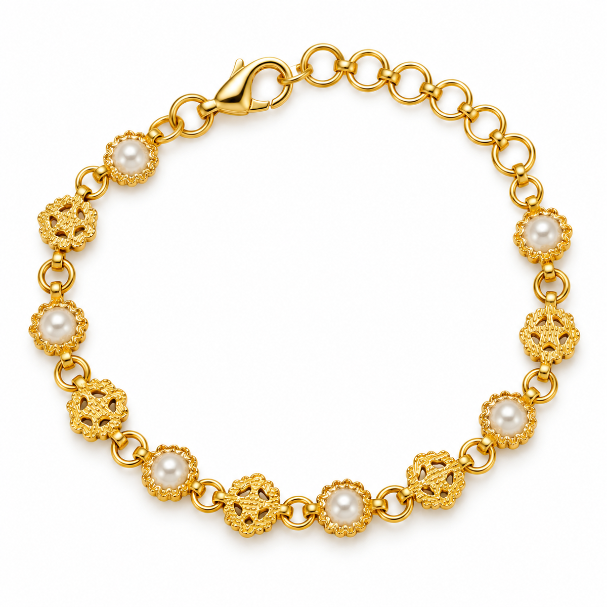 Nisha Gold Plated Bracelet