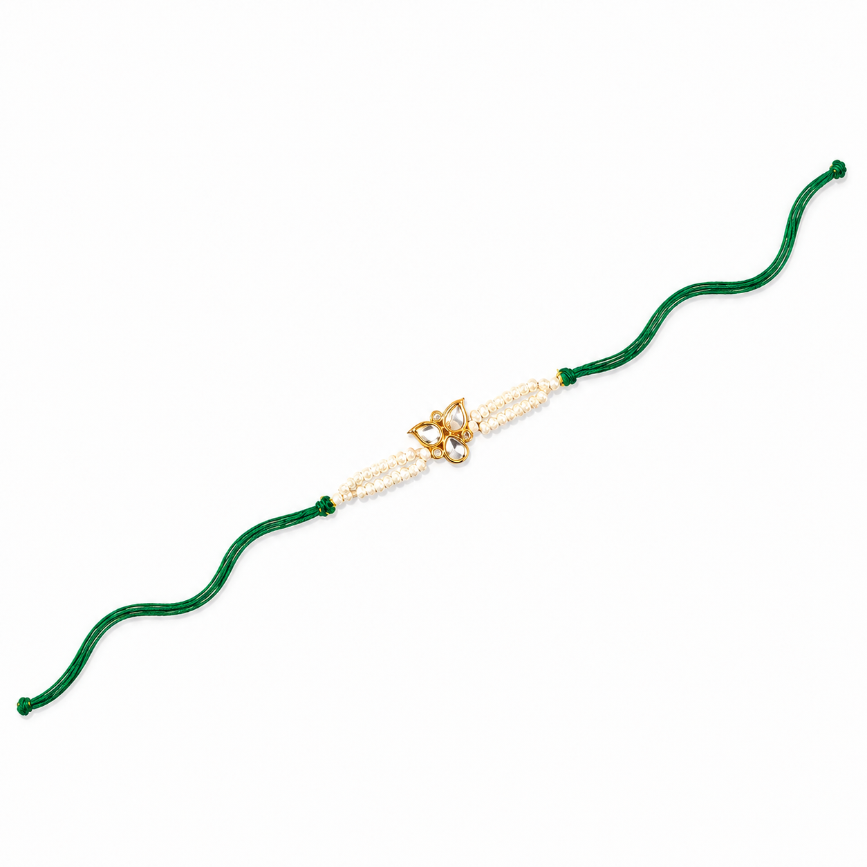 Pearl & Kundan Petal Rakhi