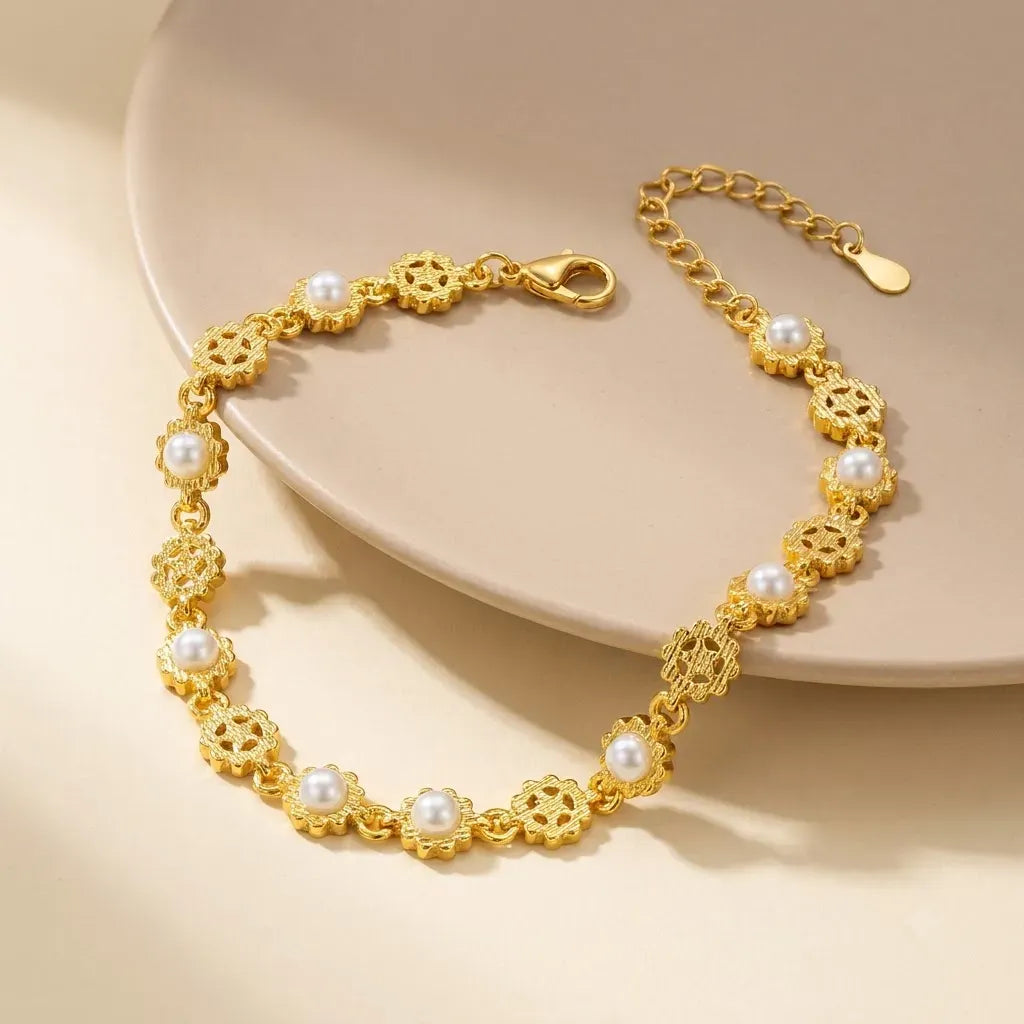 Nisha Gold Plated Bracelet
