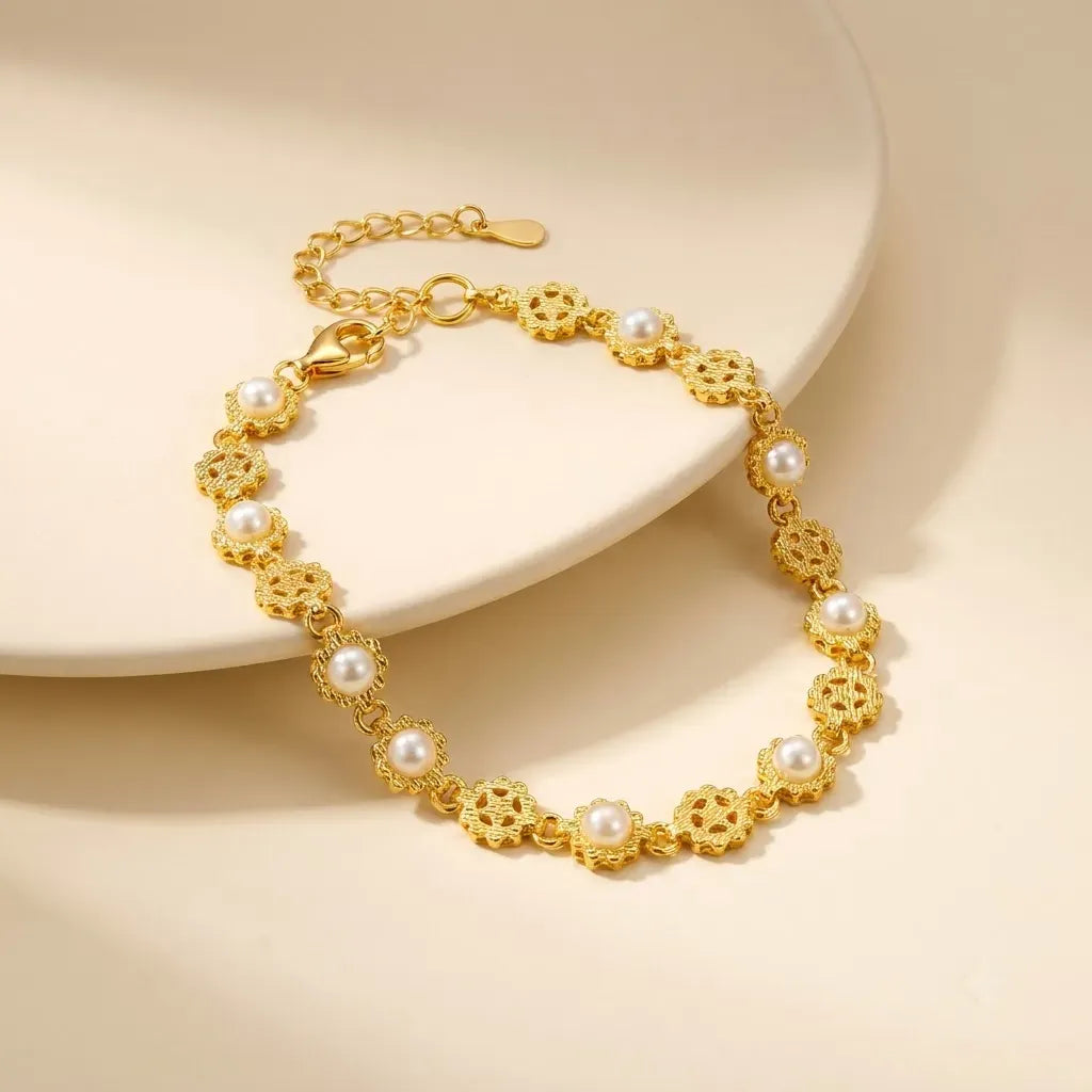 Nisha Gold Plated Bracelet