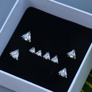 Ravya Solitaire Studs Earrings( 4 Pair )