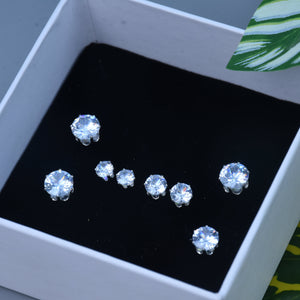 Revash Solitaire Studs Earrings ( 4 Pair )
