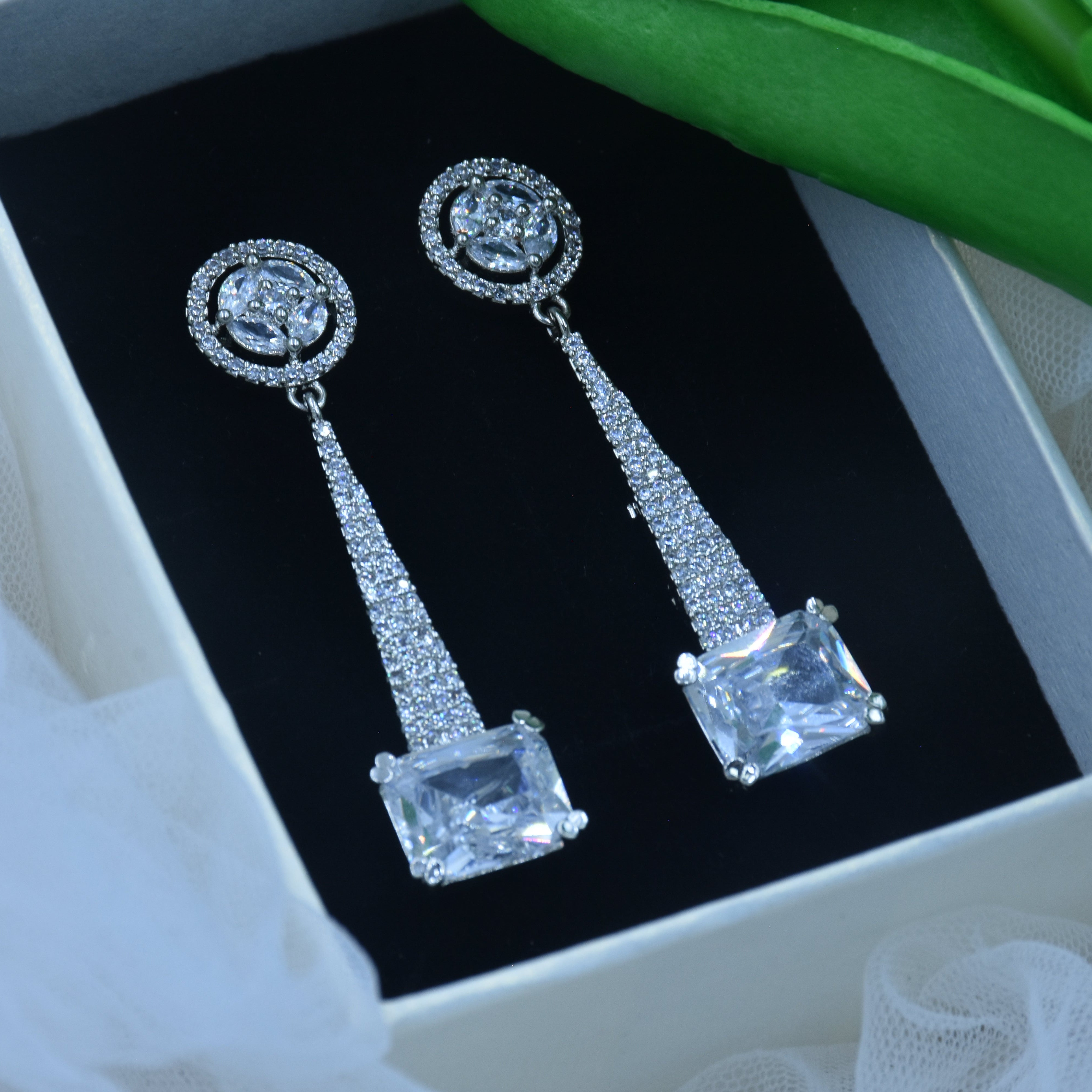 Iraaya CZ Diamond cut Earrings