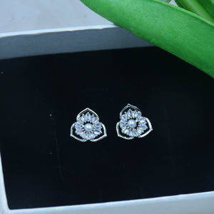 Vrishti CZ Diamond Cut Stud Earrings