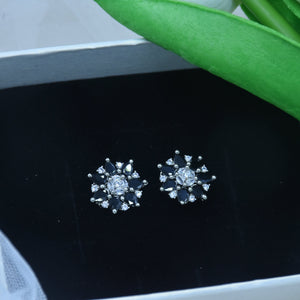 Elina CZ Diamond Cut Stud Earrings