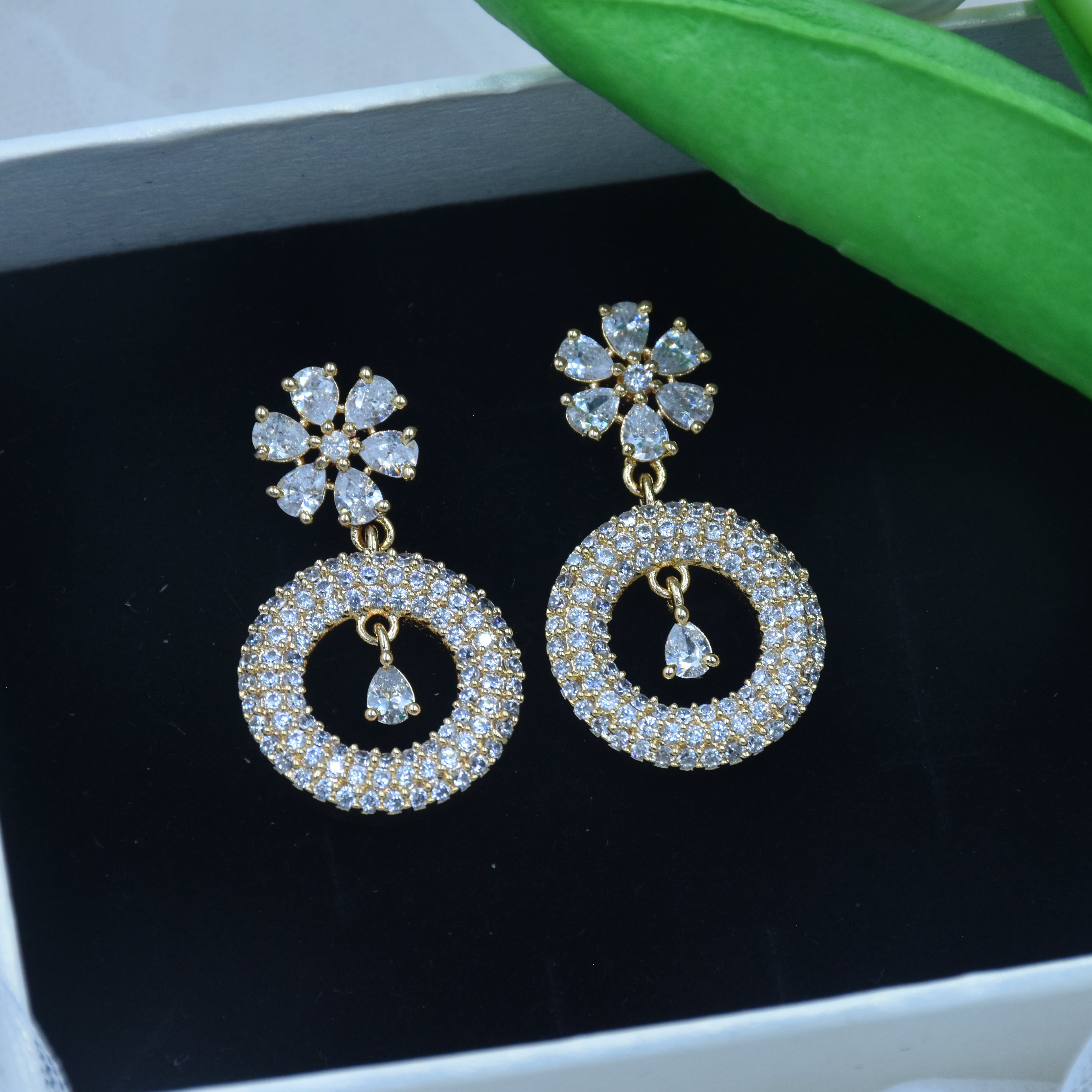 Yamika CZ Diamond Cut Earrings