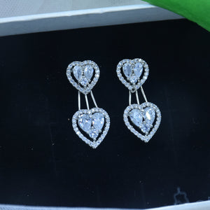 Ziyaana CZ Diamond cut Stud Earrings