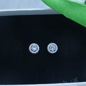 Vedhika CZ Diamond cut Stud Earrings